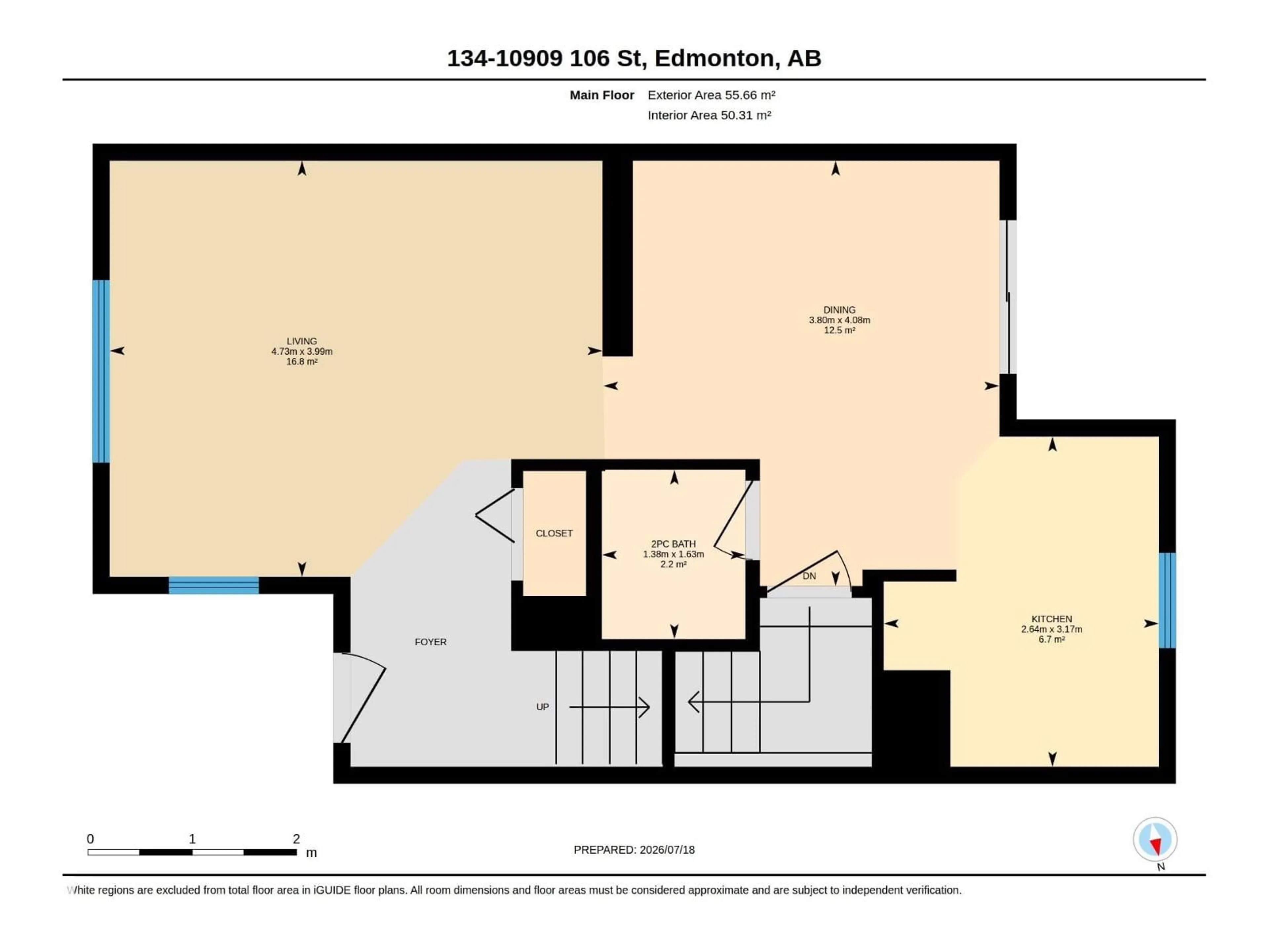 Floor plan for #134 - 10909 106 ST, Edmonton Alberta T5H4M7