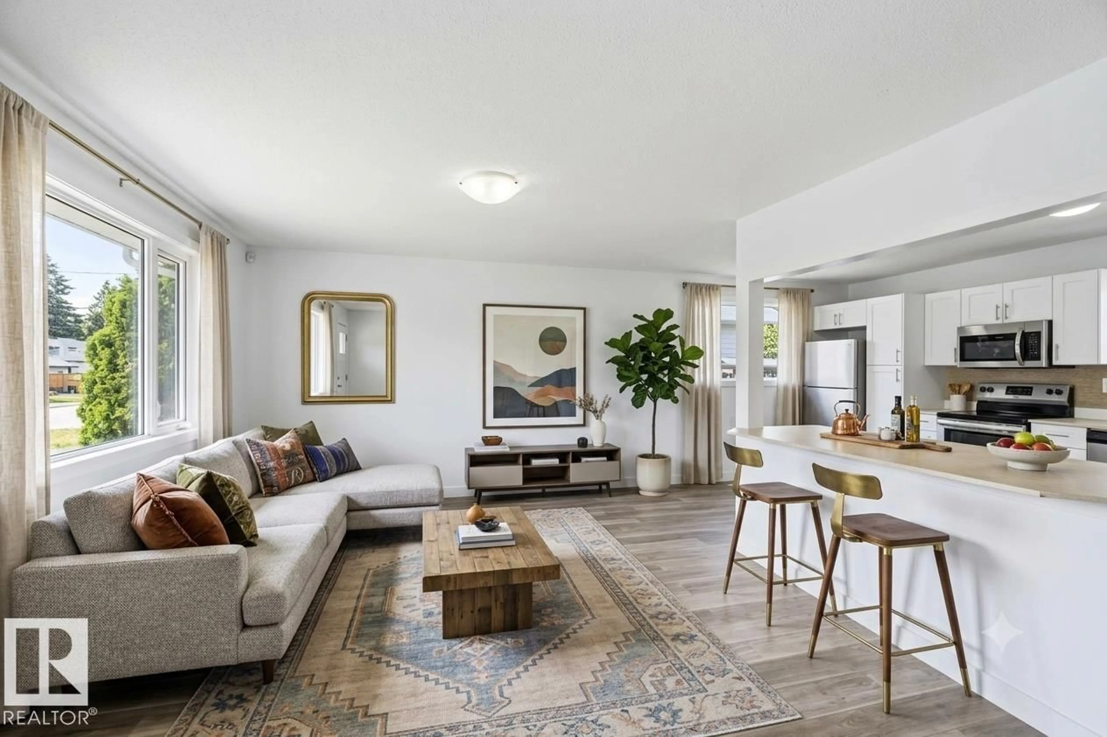 Living room with furniture, unknown for NW - 13524 62 ST, Edmonton Alberta T5A0V9