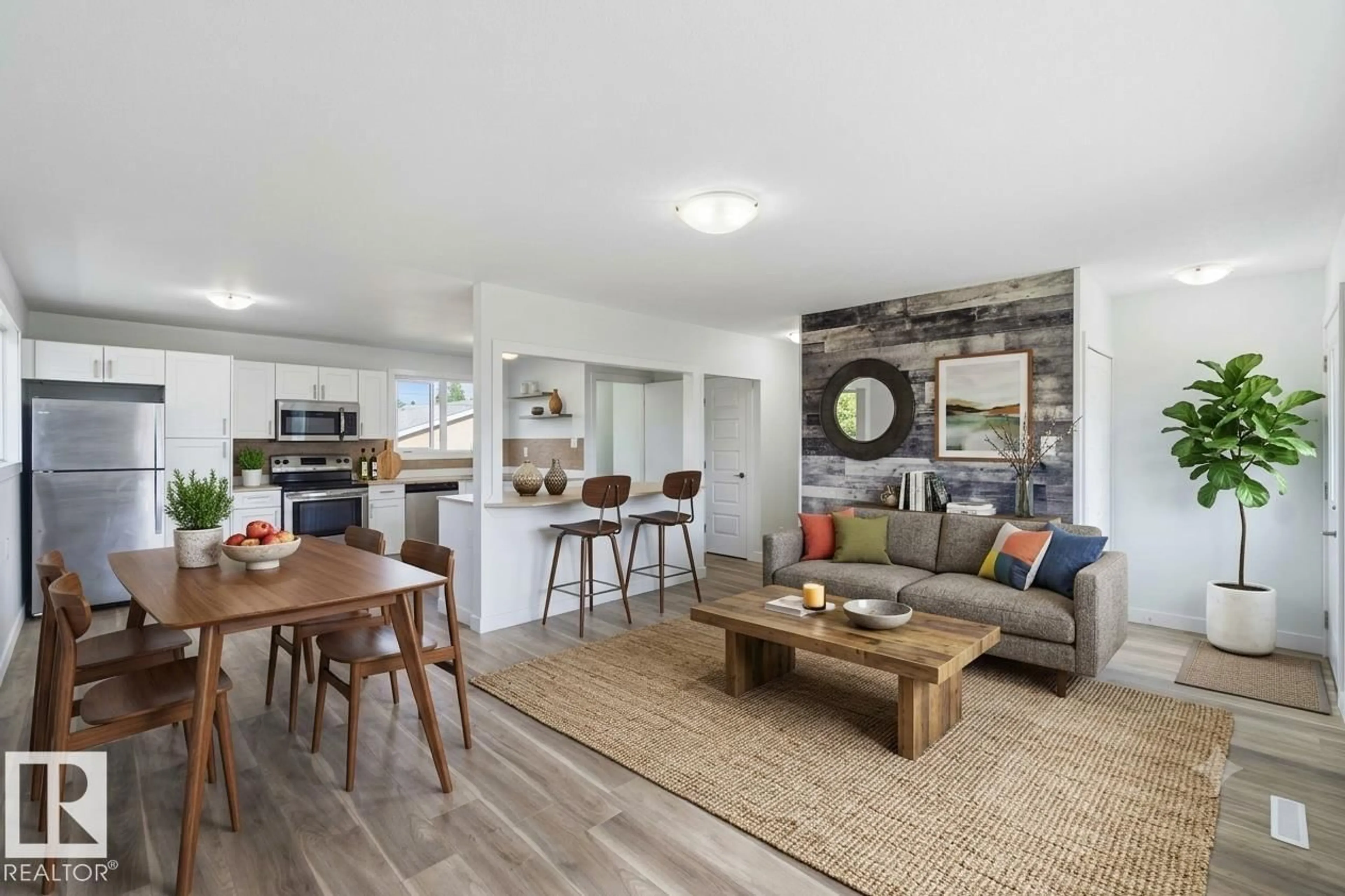 Open concept kitchen, unknown for NW - 13524 62 ST, Edmonton Alberta T5A0V9