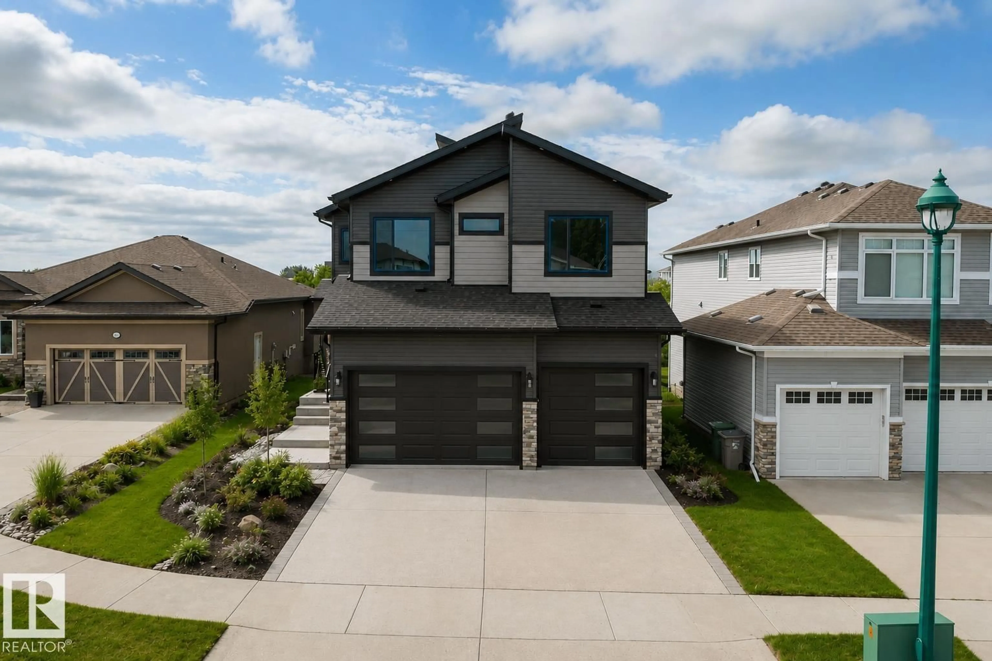 Home with vinyl exterior material, street for 23 LAKEVISTA, Beaumont Alberta T4X0J2