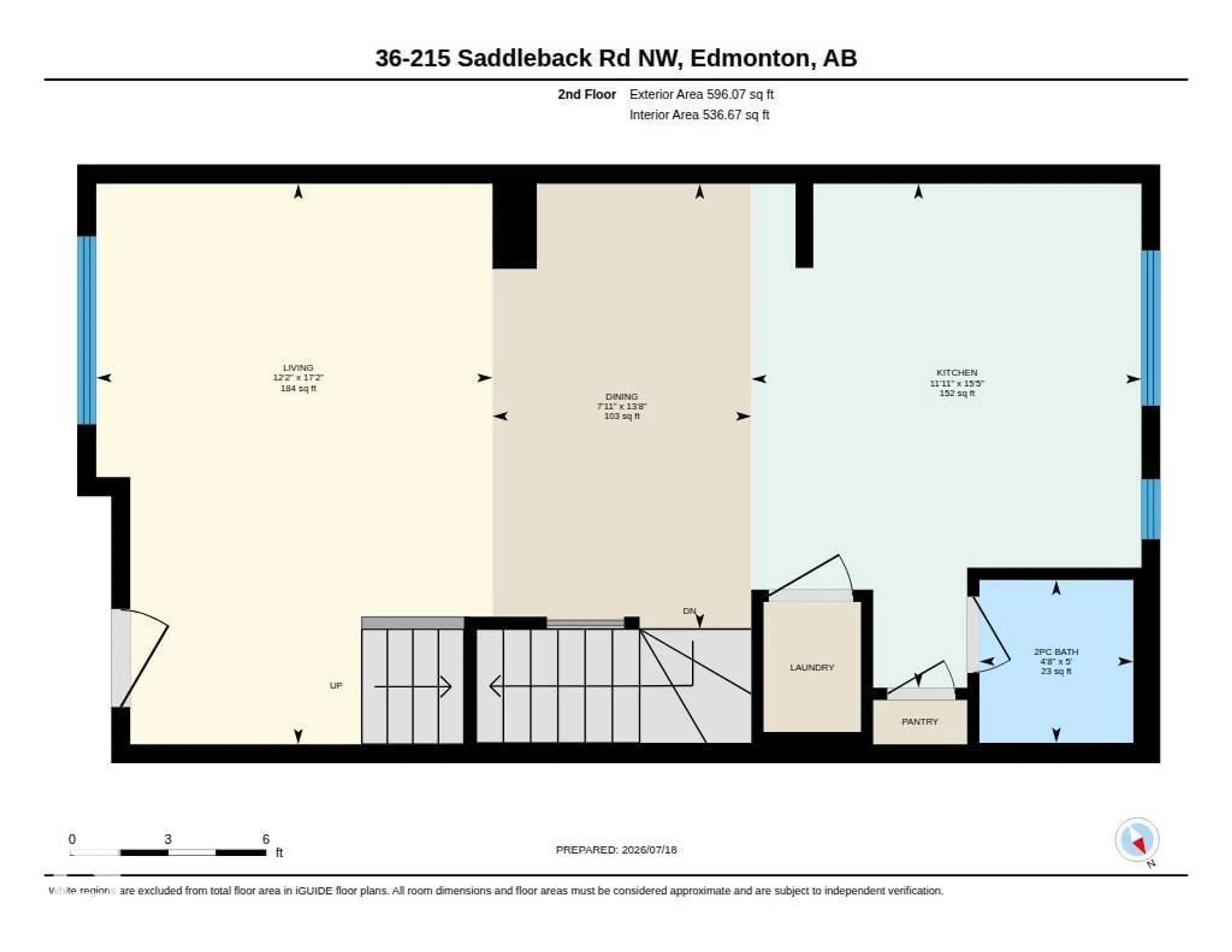 Floor plan for 36 215 SADDLEBACK RD, Edmonton Alberta T6J5T6