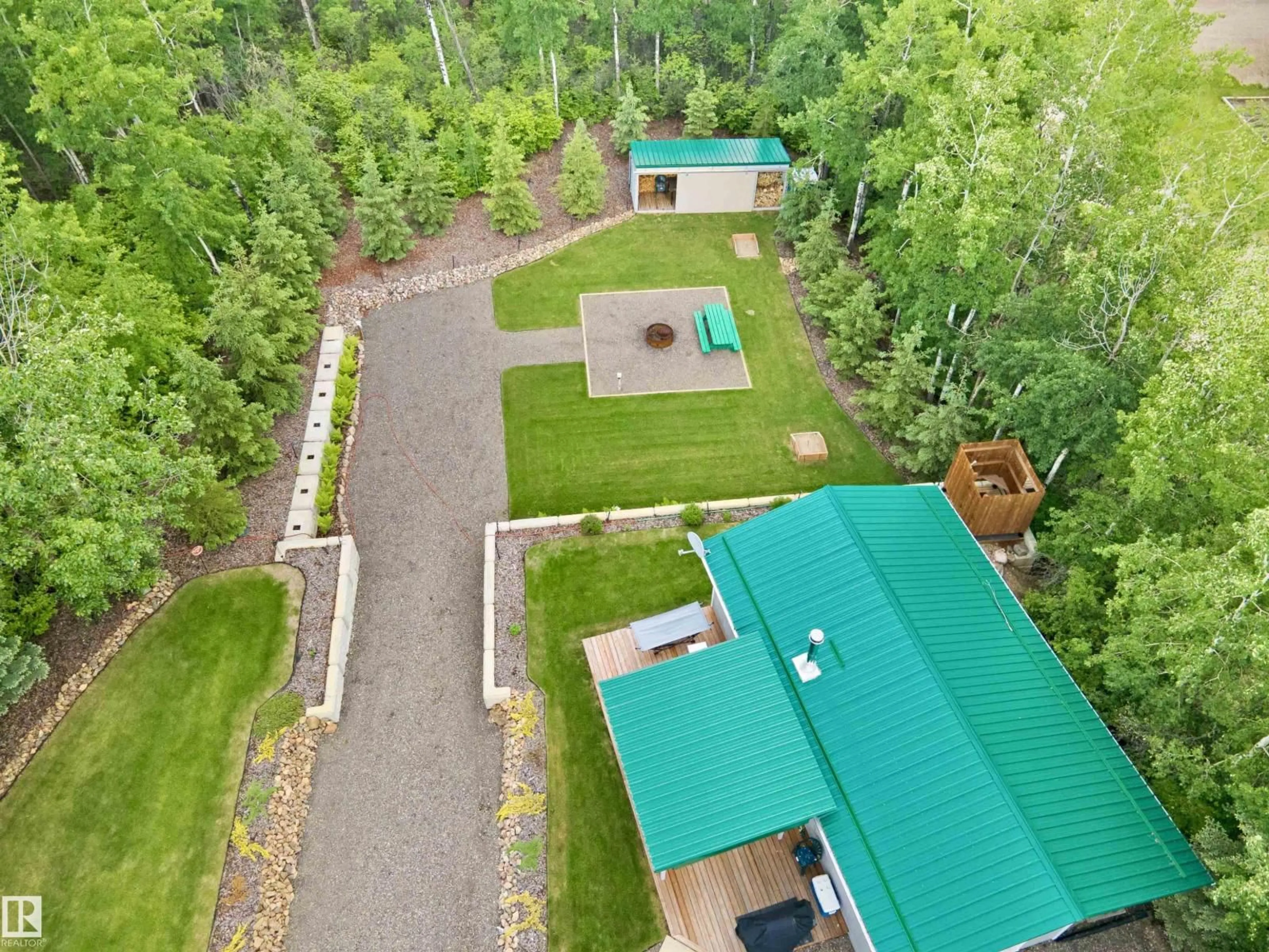 A pic from outside/outdoor area/front of a property/back of a property/a pic from drone, forest/trees view for 549 11207 TWP ROAD 564, Rural St. Paul County Alberta T0A3A0