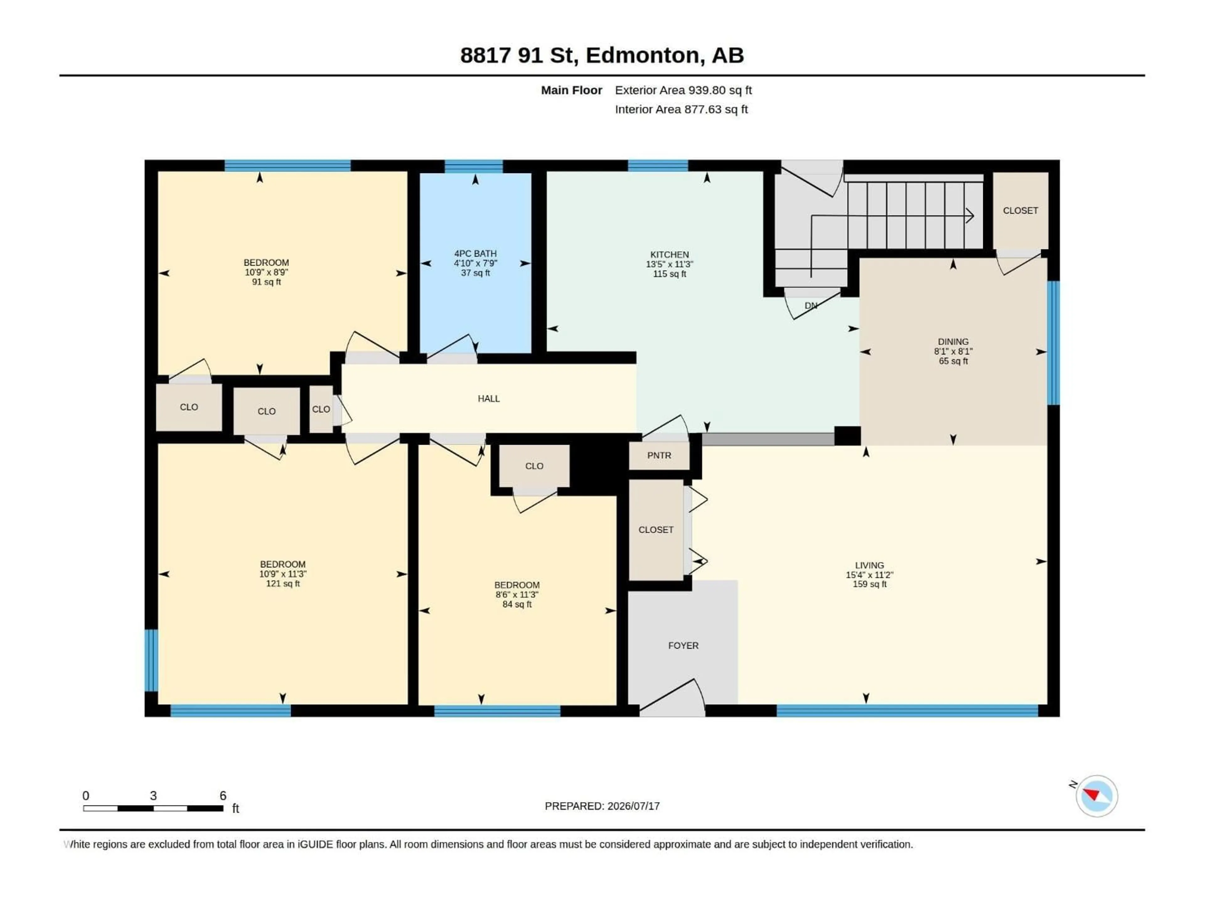 Floor plan for 8817 91 ST, Edmonton Alberta T6C3N3