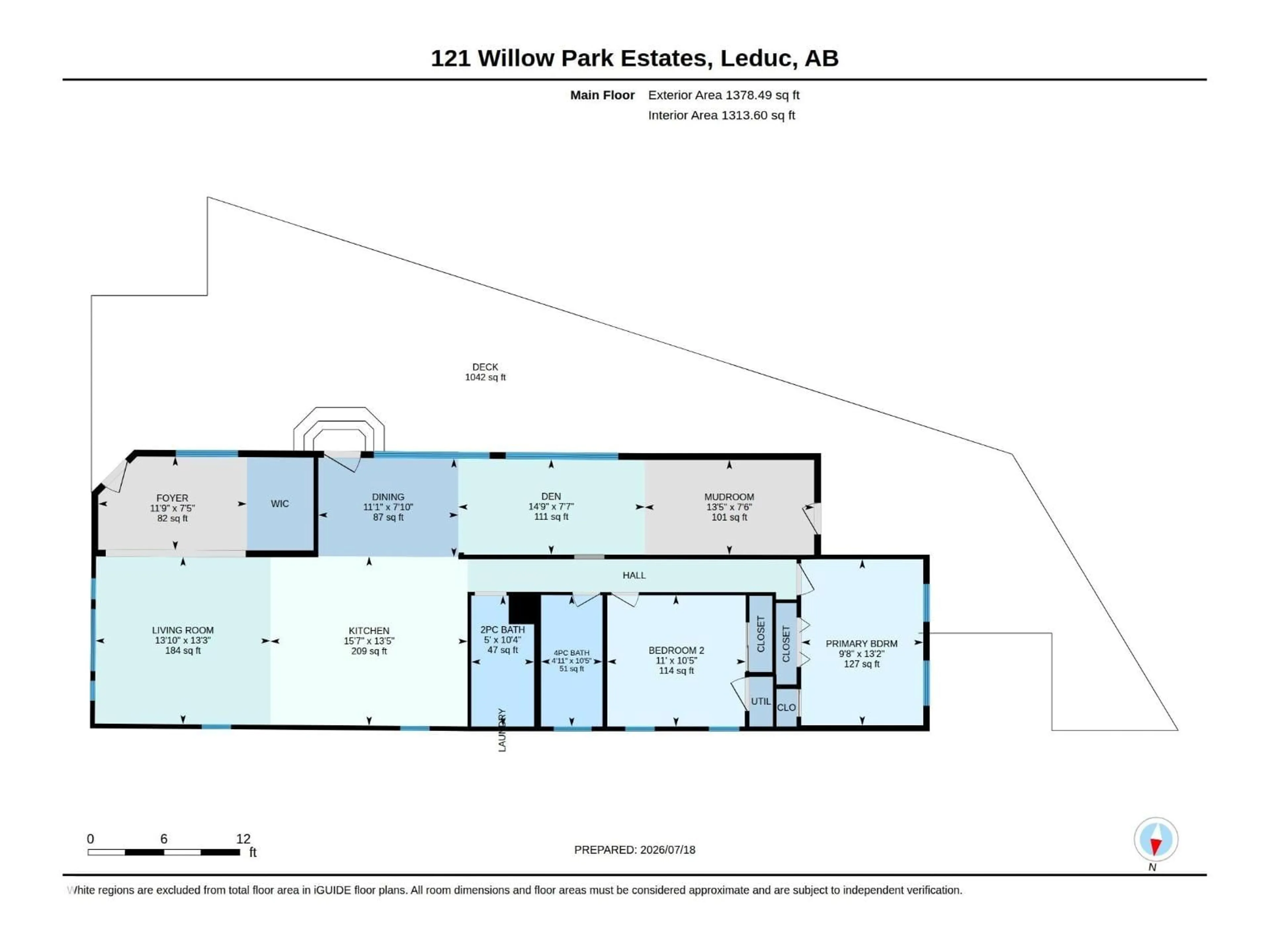 Floor plan for 121 WILLOW PARK ES, Leduc Alberta T9E5R9