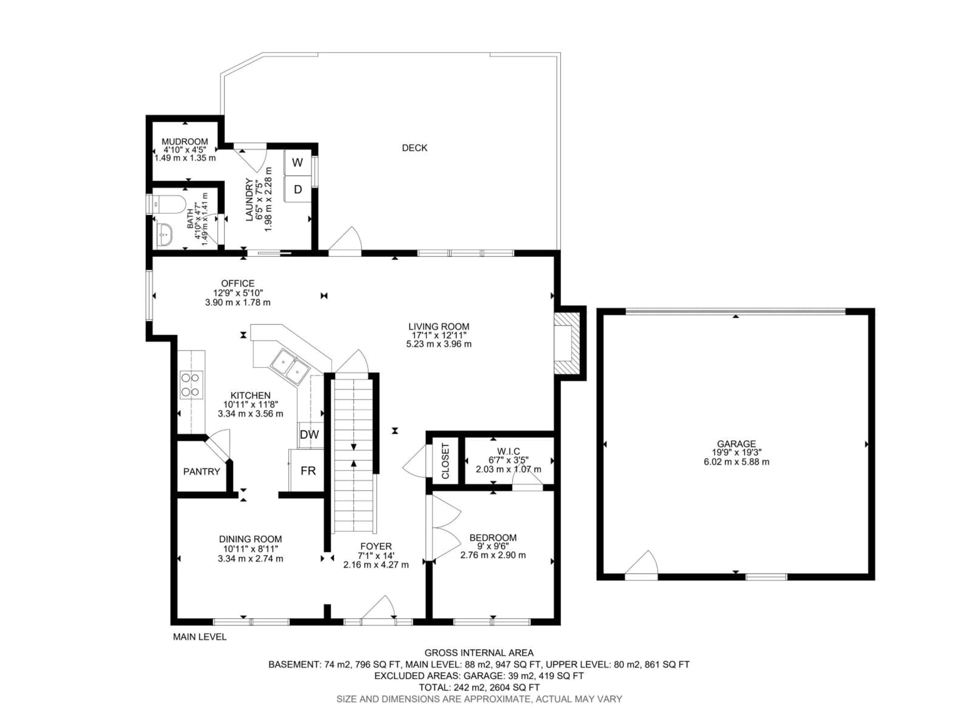 Floor plan for 5079 THIBAULT WY, Edmonton Alberta T6R3J3