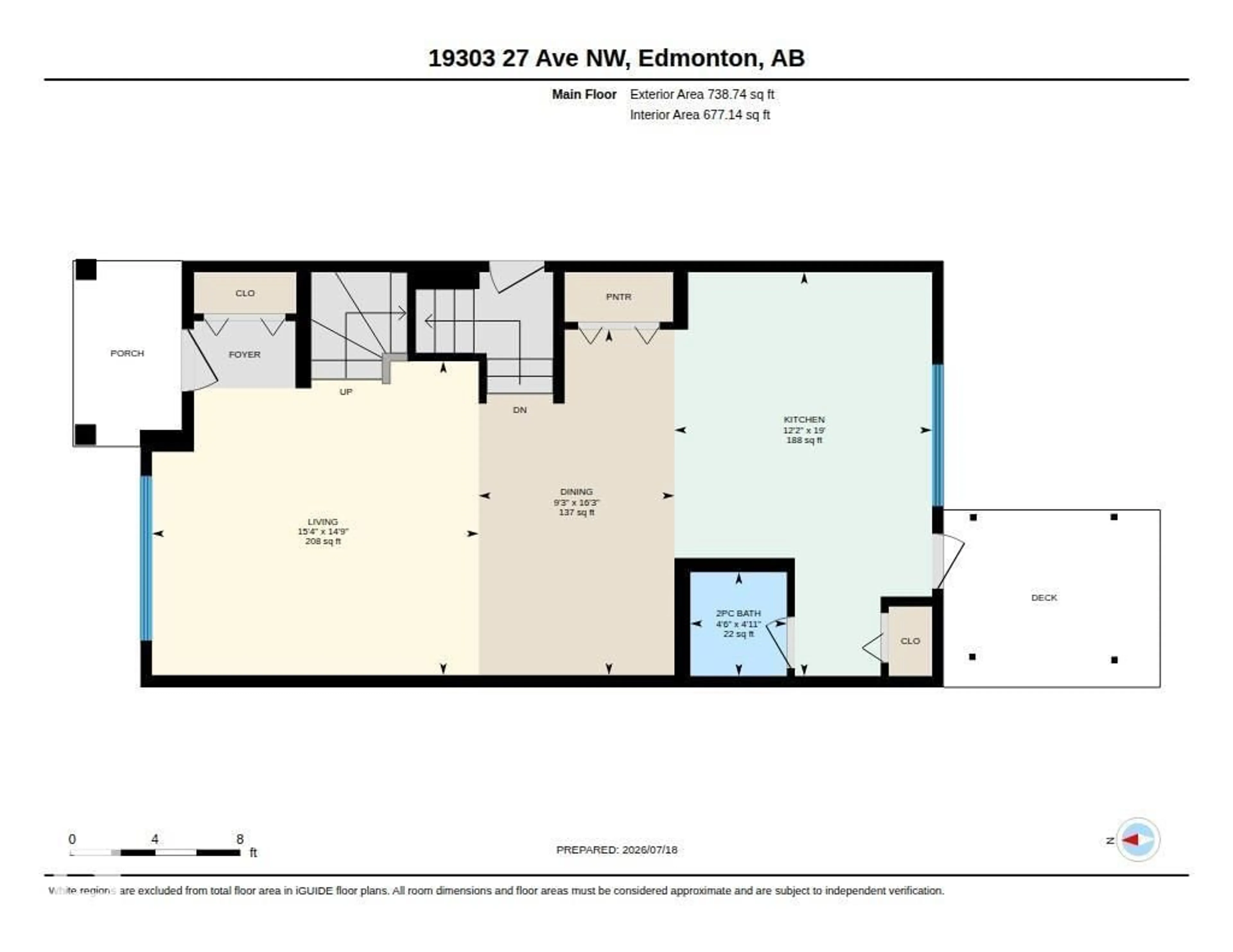 Floor plan for NW - 19303 27 AV, Edmonton Alberta T6M1K9