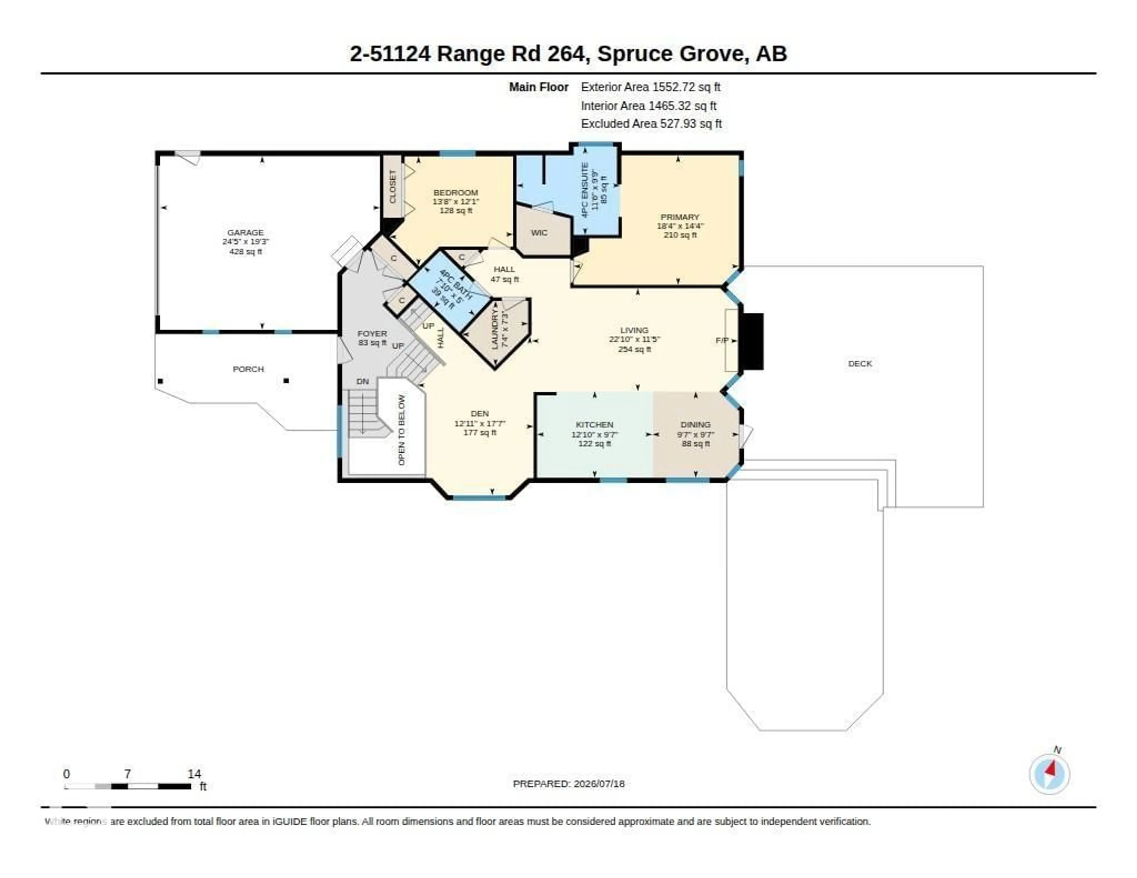 Floor plan for #2 - 51124 RGE ROAD 264, Rural Parkland County Alberta T7Y1E8