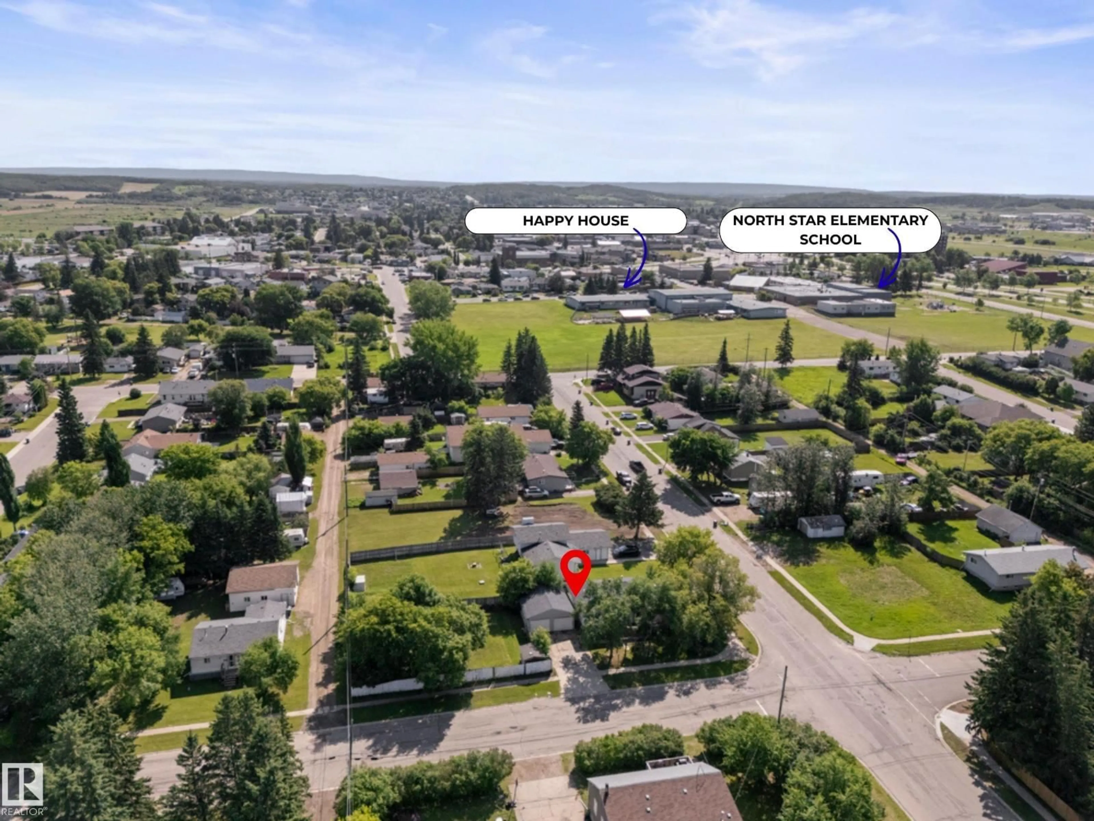 A pic from outside/outdoor area/front of a property/back of a property/a pic from drone, street for 5201 58 ST, Cold Lake Alberta T9M1S3