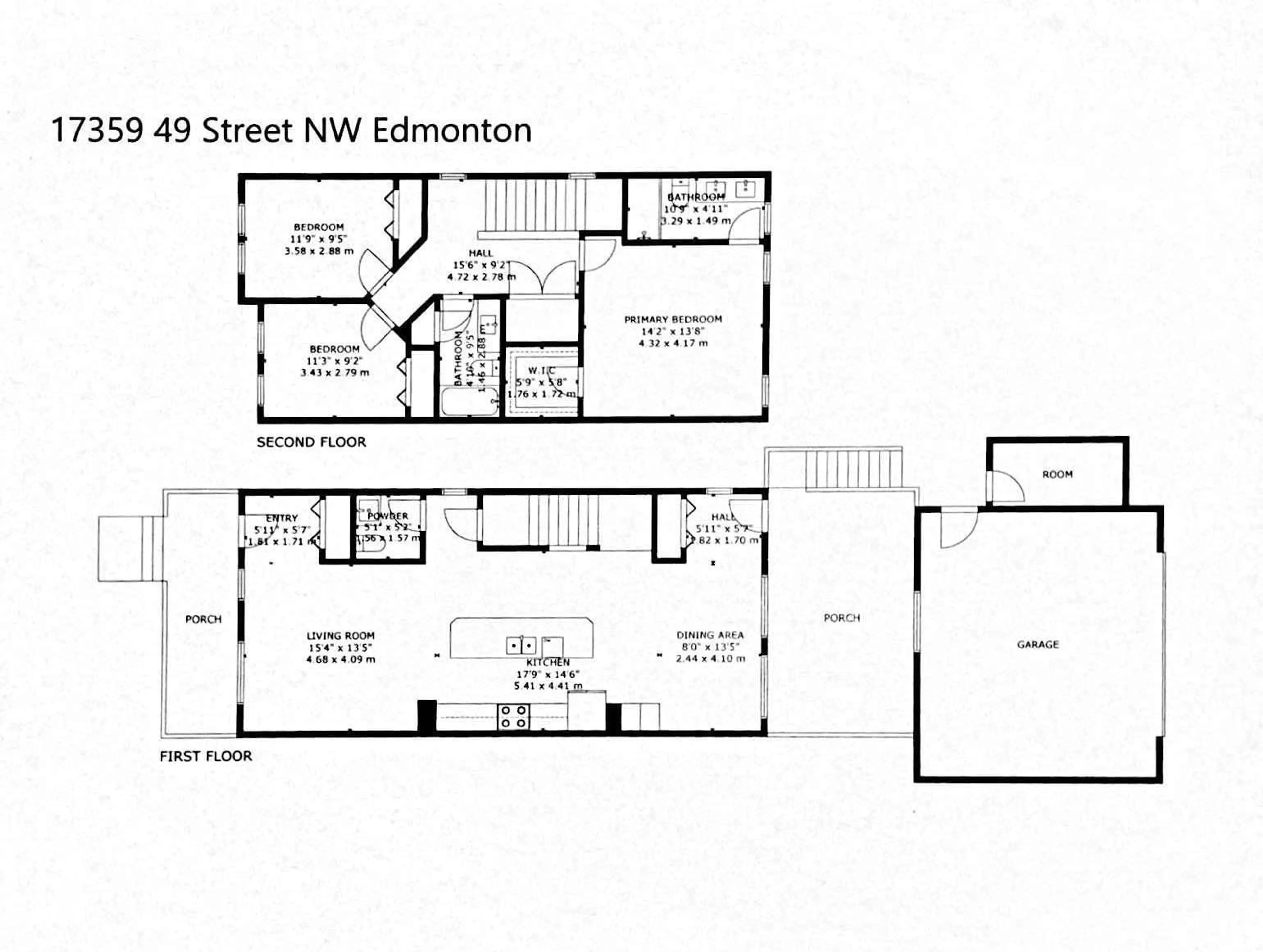 Floor plan for 17359 49 ST, Edmonton Alberta T5Y3W1