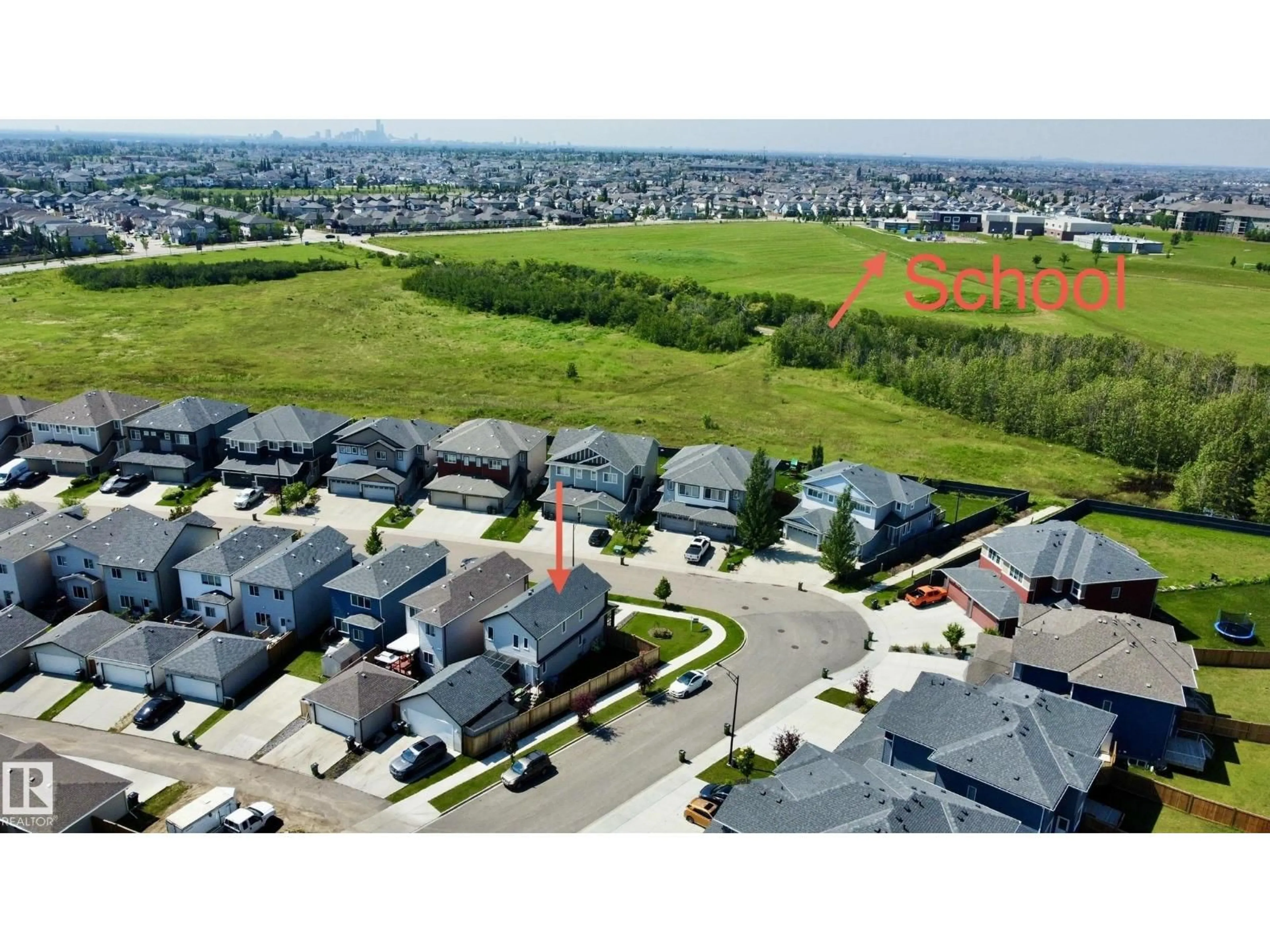 A pic from outside/outdoor area/front of a property/back of a property/a pic from drone, street for 17359 49 ST, Edmonton Alberta T5Y3W1