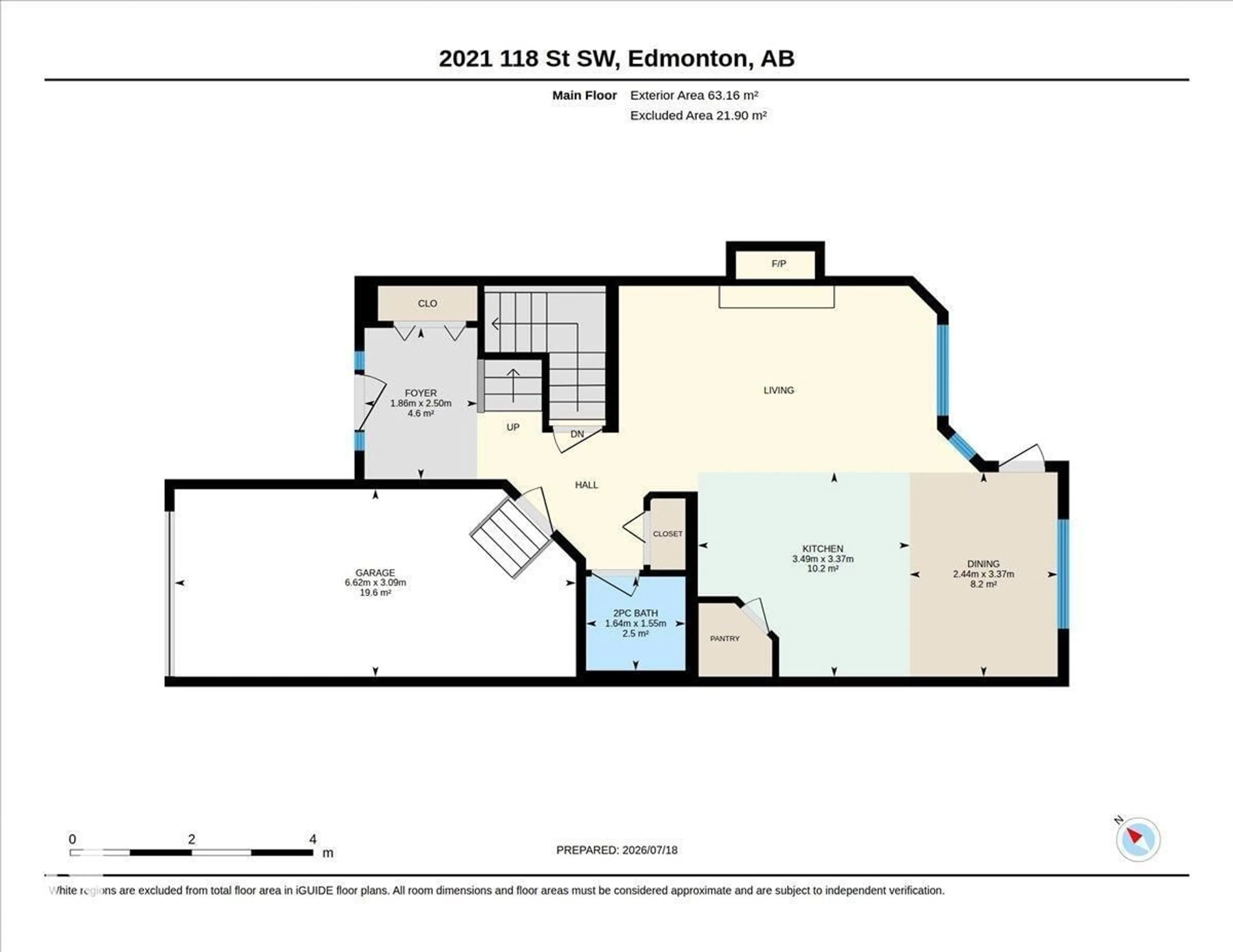 Floor plan for SW - 2021 118 ST, Edmonton Alberta T6W0E4