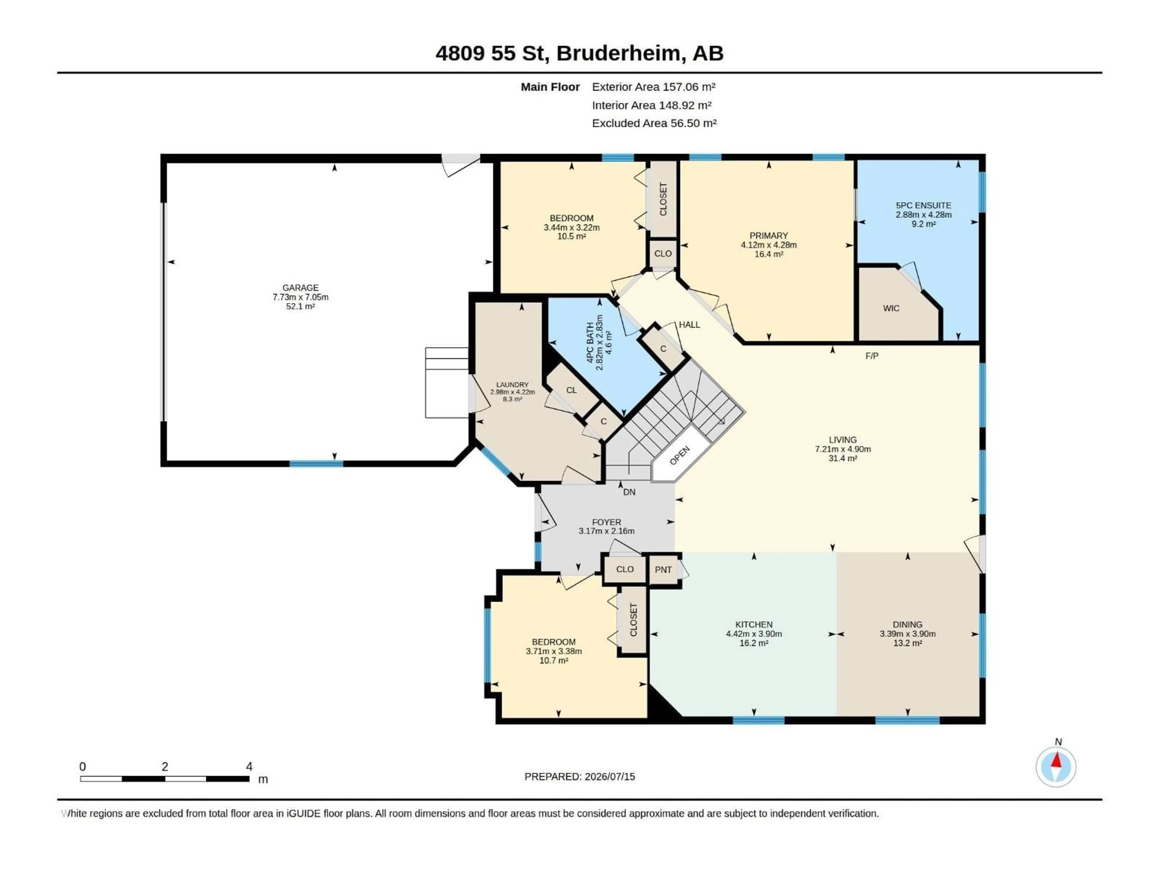 Floor plan for 4809 55 ST, Bruderheim Alberta T0B0S0