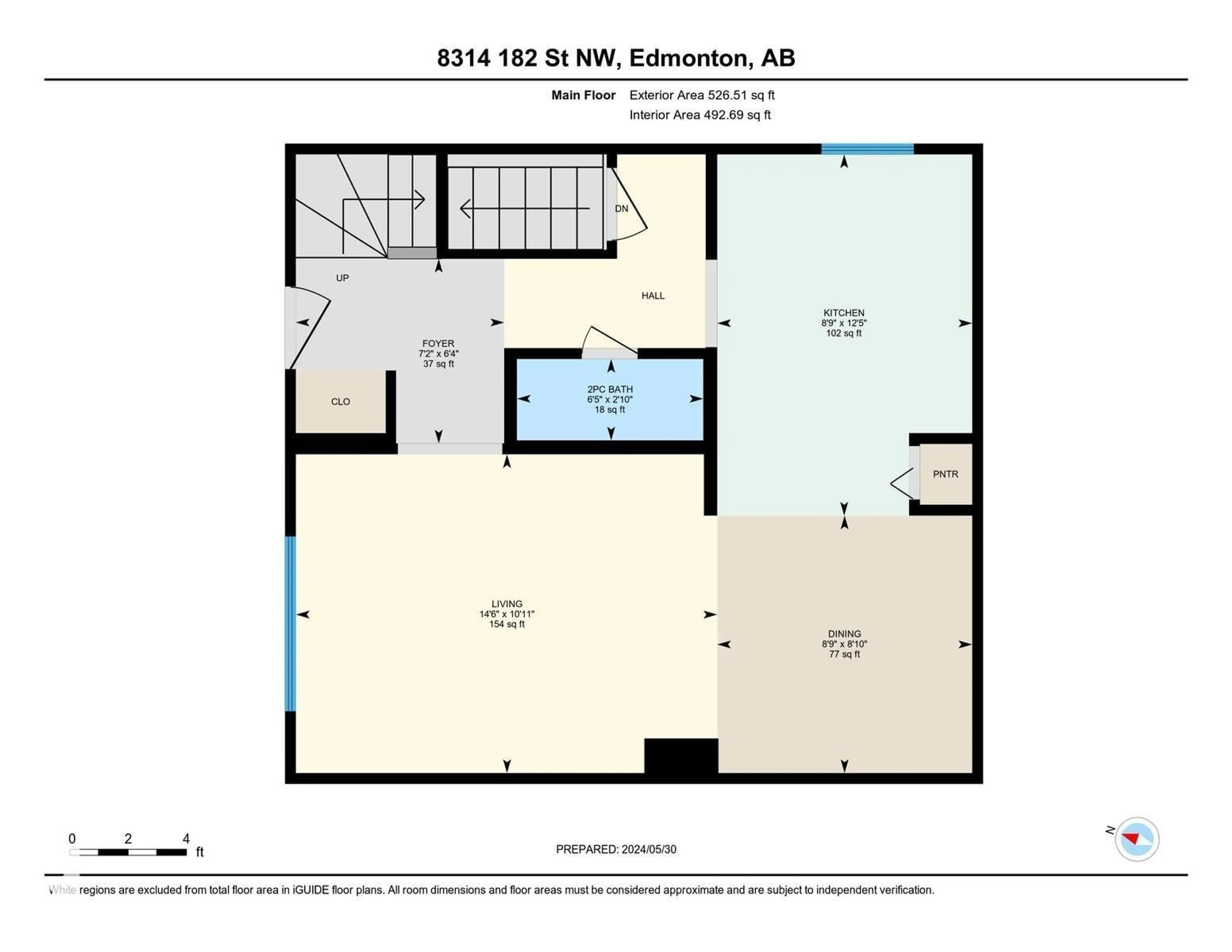 Floor plan for NW - 8314 182 ST, Edmonton Alberta T5T1T9