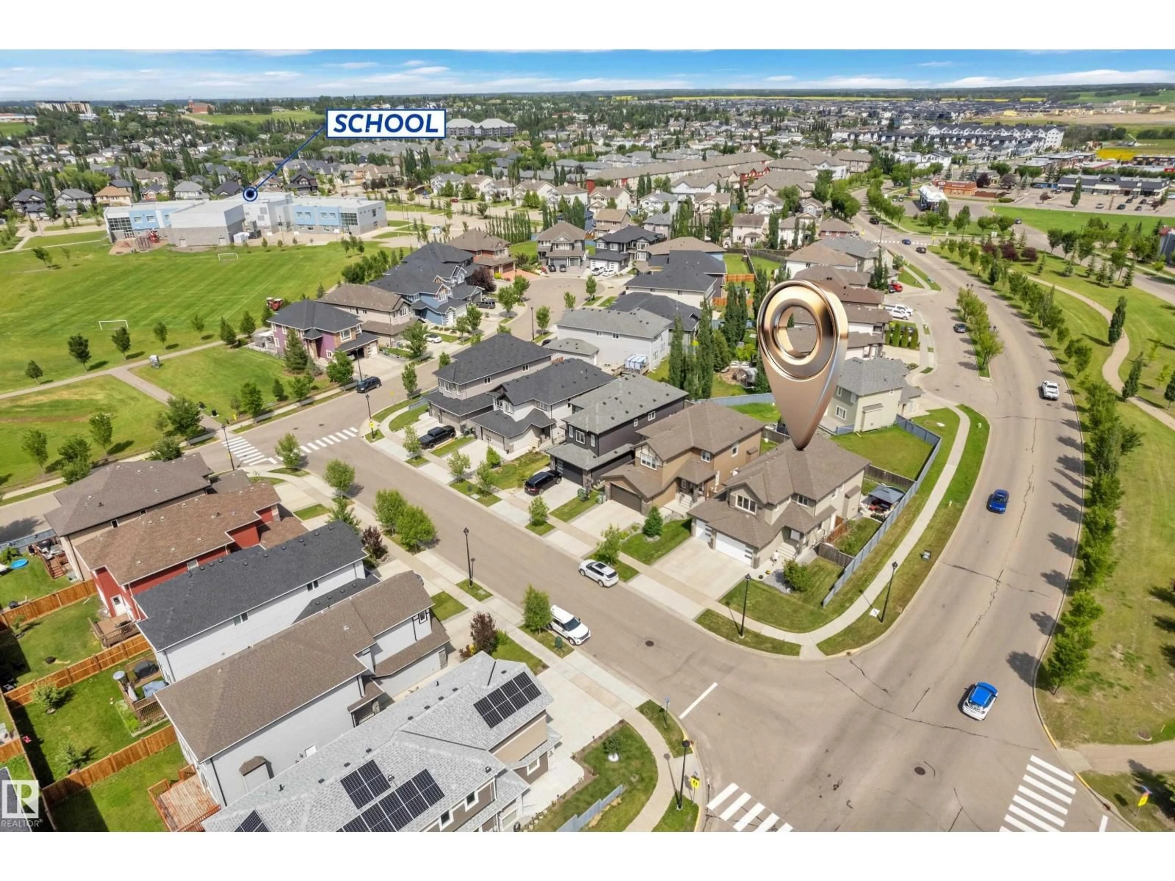A pic from outside/outdoor area/front of a property/back of a property/a pic from drone, street for 3001 55 ST, Beaumont Alberta T4X1C4