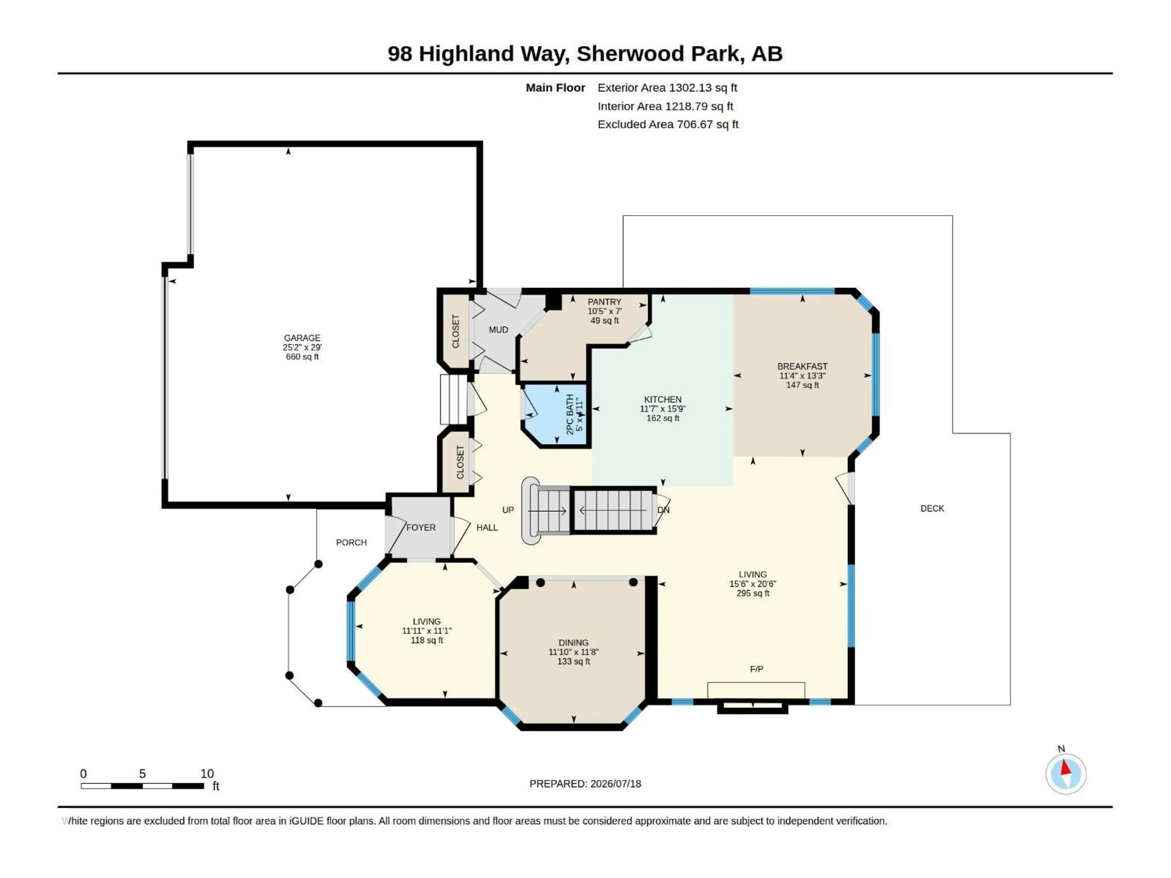 Floor plan for 98 HIGHLAND CL, Sherwood Park Alberta T8A6C5