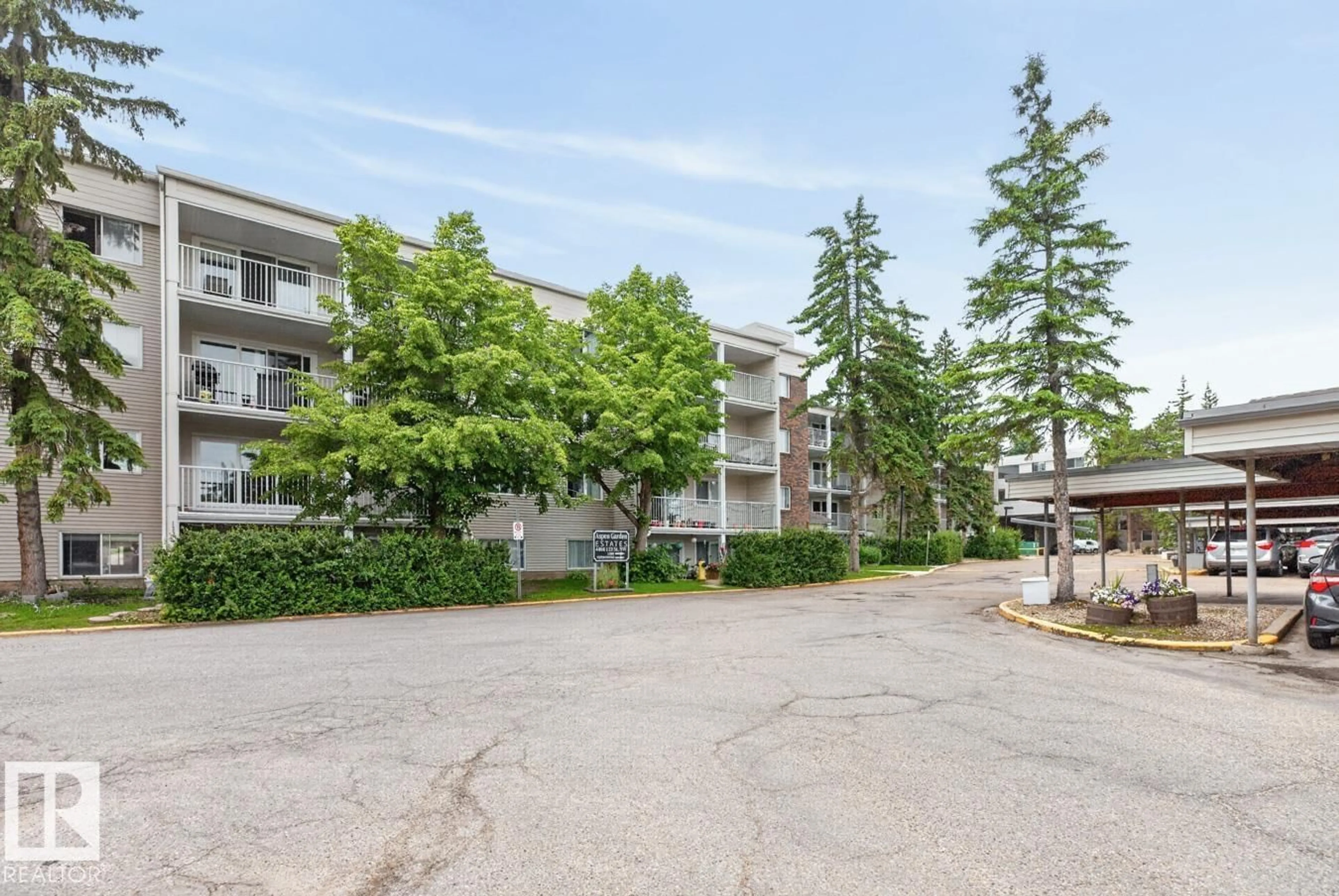 Patio, mountain view for 421 - 4404 122 ST, Edmonton Alberta T6J4A9
