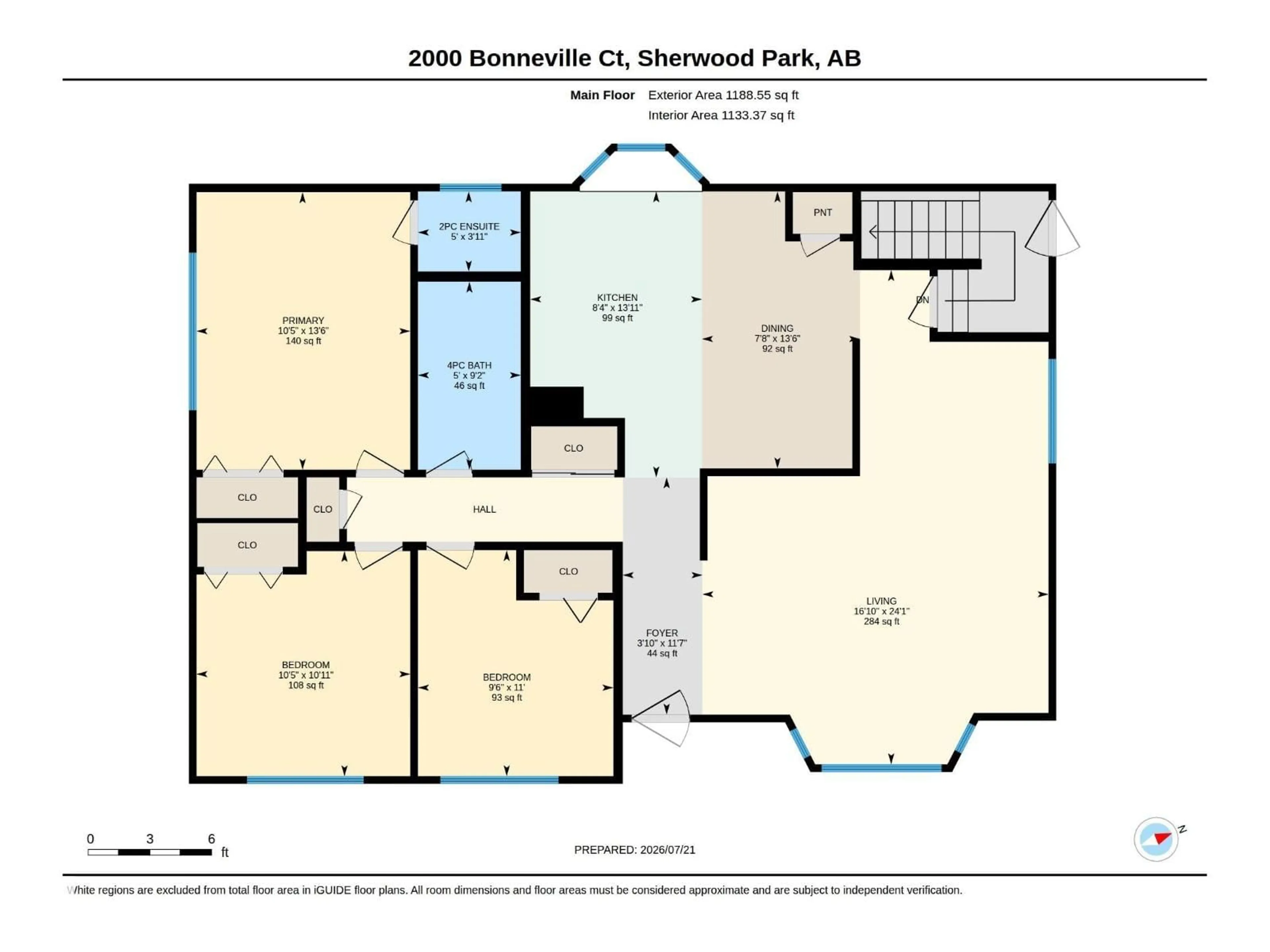 Floor plan for 2000 BONNEVILLE CT, Sherwood Park Alberta T8A0Y6