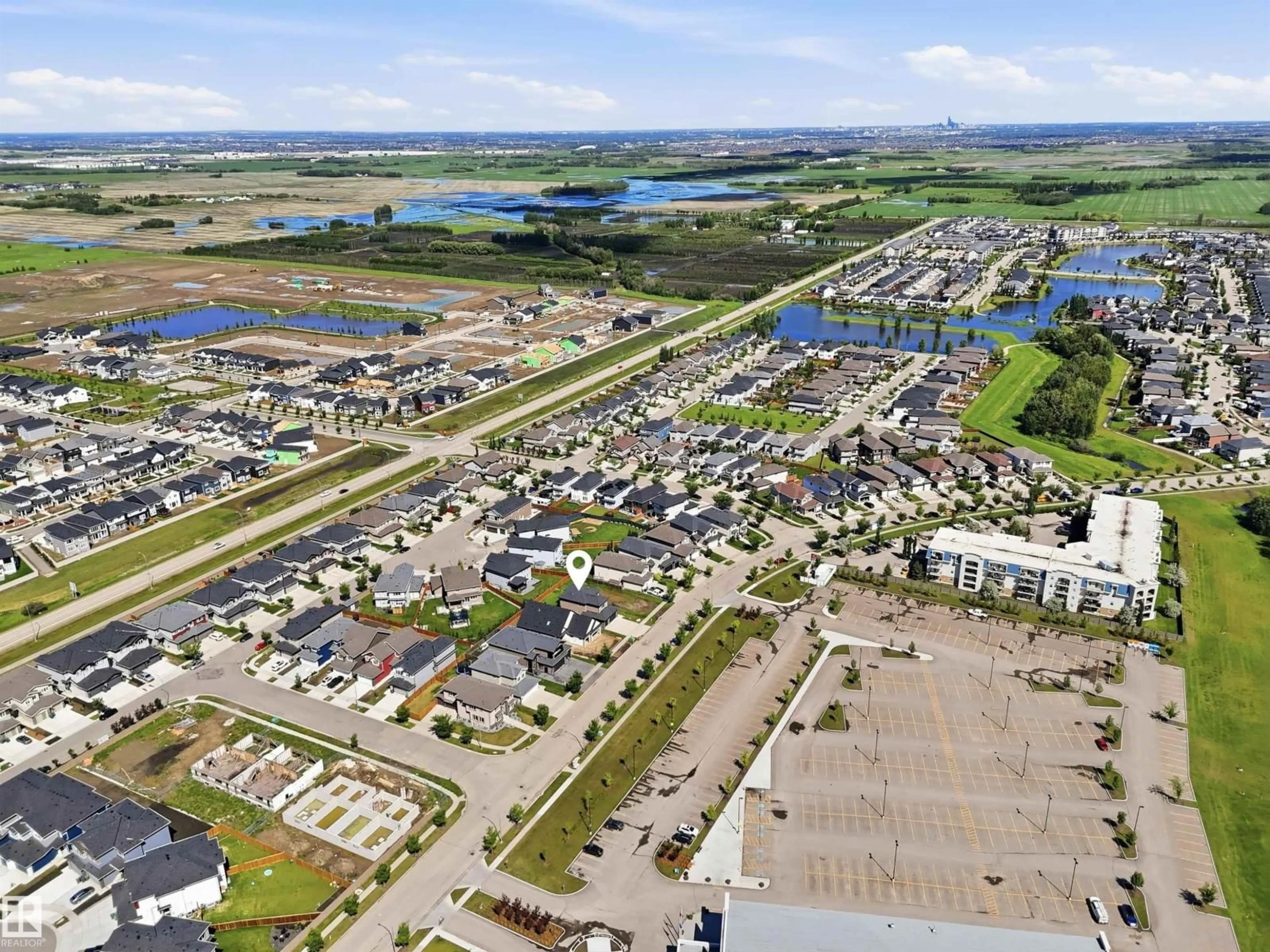 A pic from outside/outdoor area/front of a property/back of a property/a pic from drone, water/lake/river/ocean view for 5110 RUE EAGLEMONT, Beaumont Alberta T4X0H0