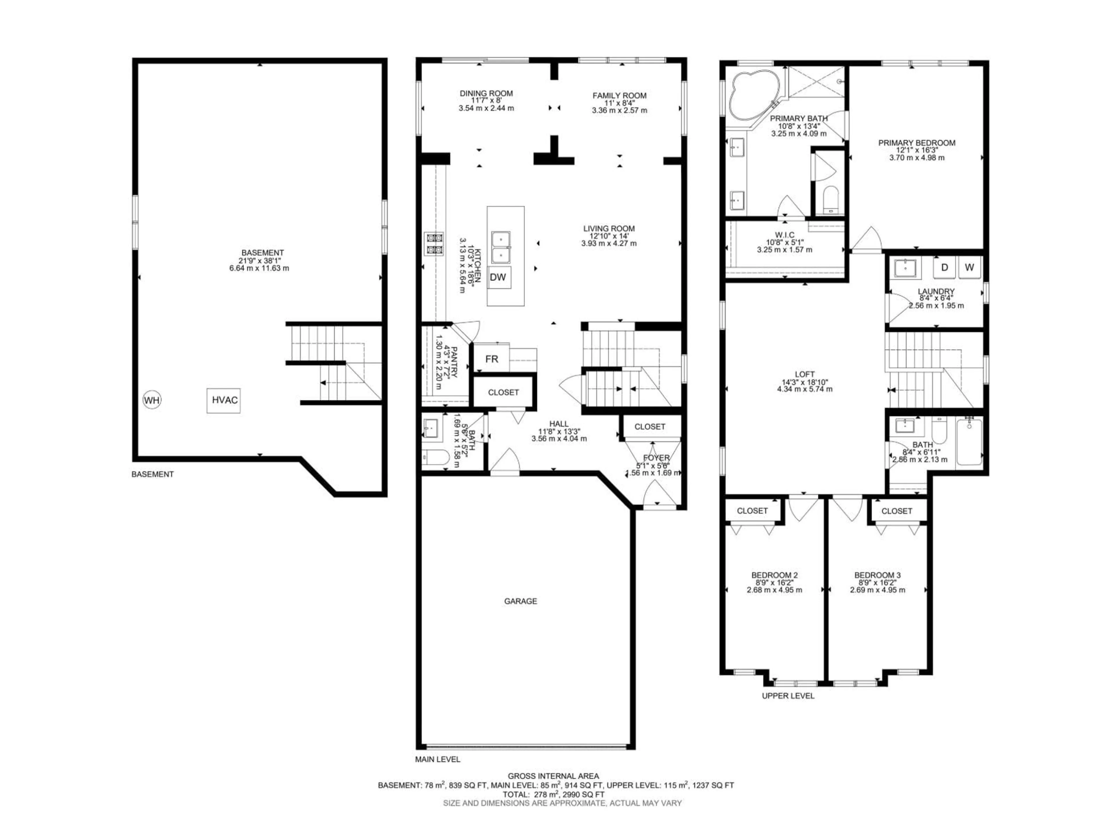 Floor plan for 4675 ALWOOD WY, Edmonton Alberta T6W3A3