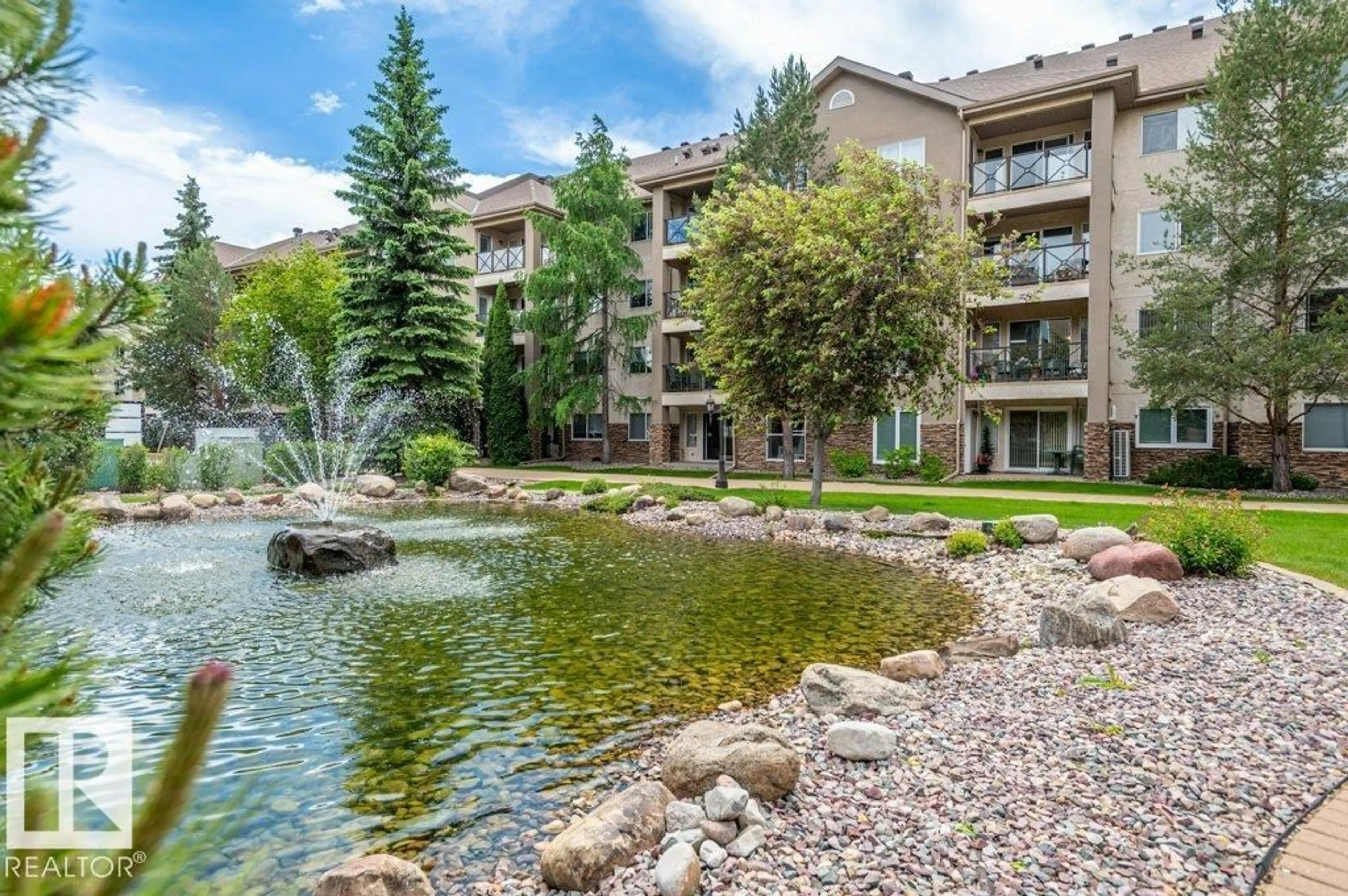 Patio, water/lake/river/ocean view for #102 - 8912 156 ST, Edmonton Alberta T5R5Z5