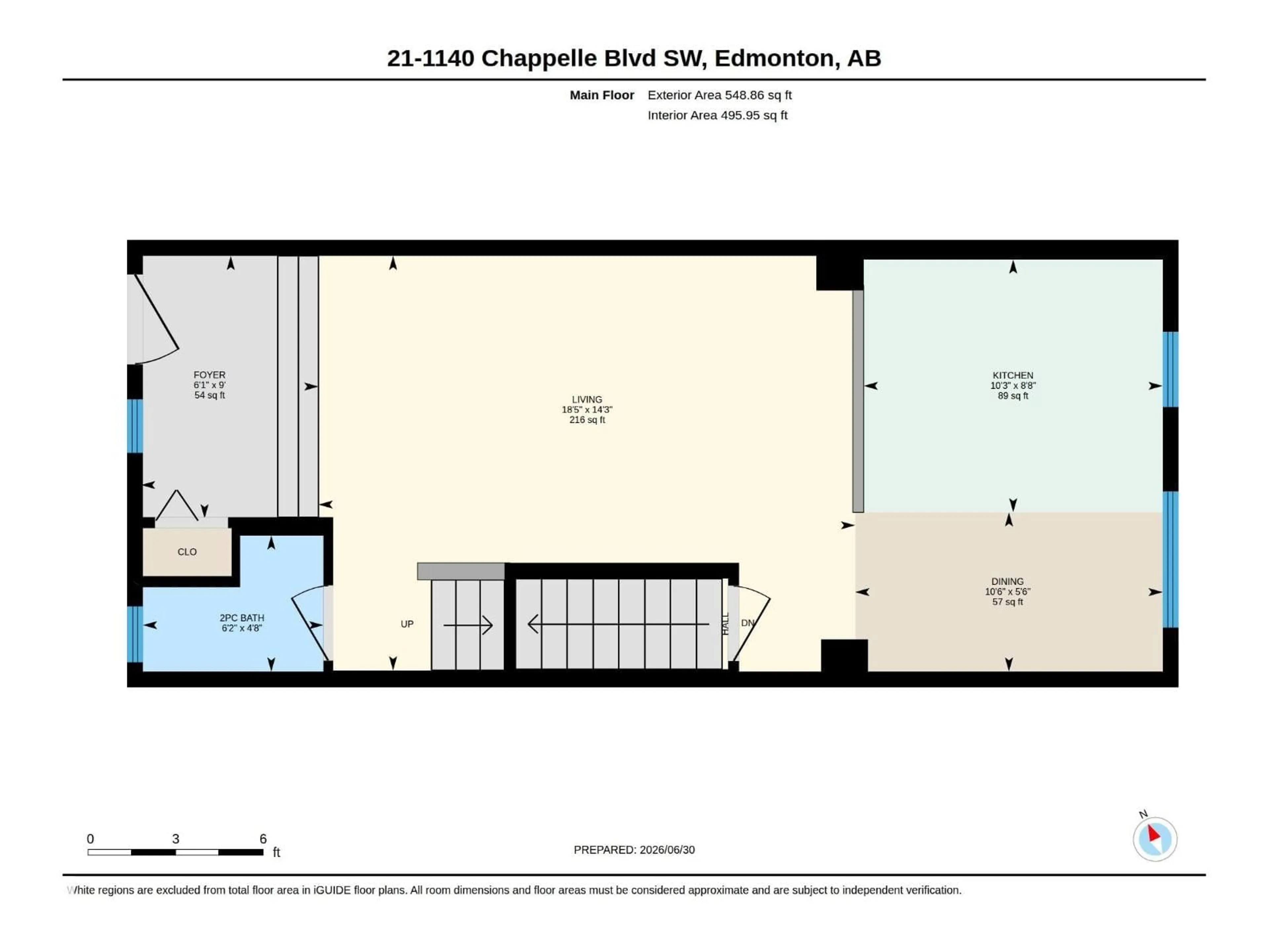Floor plan for 21 - 1140 CHAPPELLE BV, Edmonton Alberta T6W2Z3