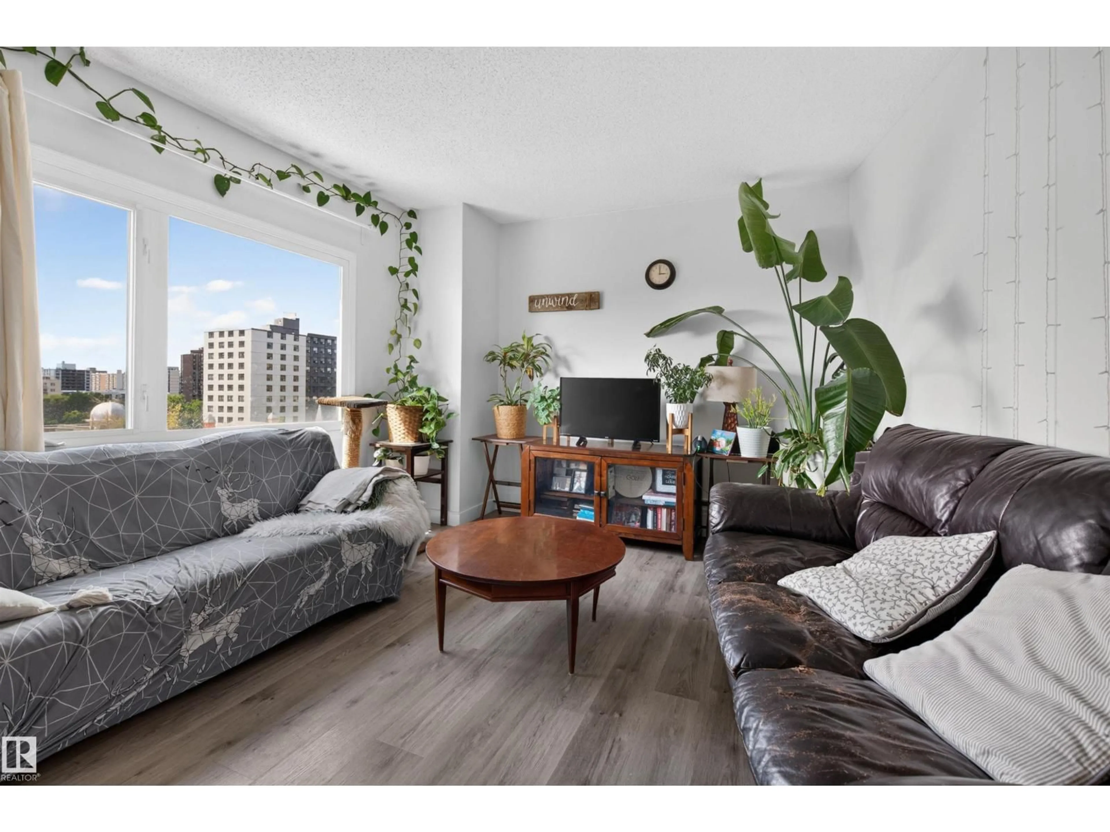 Living room with furniture, unknown for 703 - 9909 110 ST NW, Edmonton Alberta T5K2E5