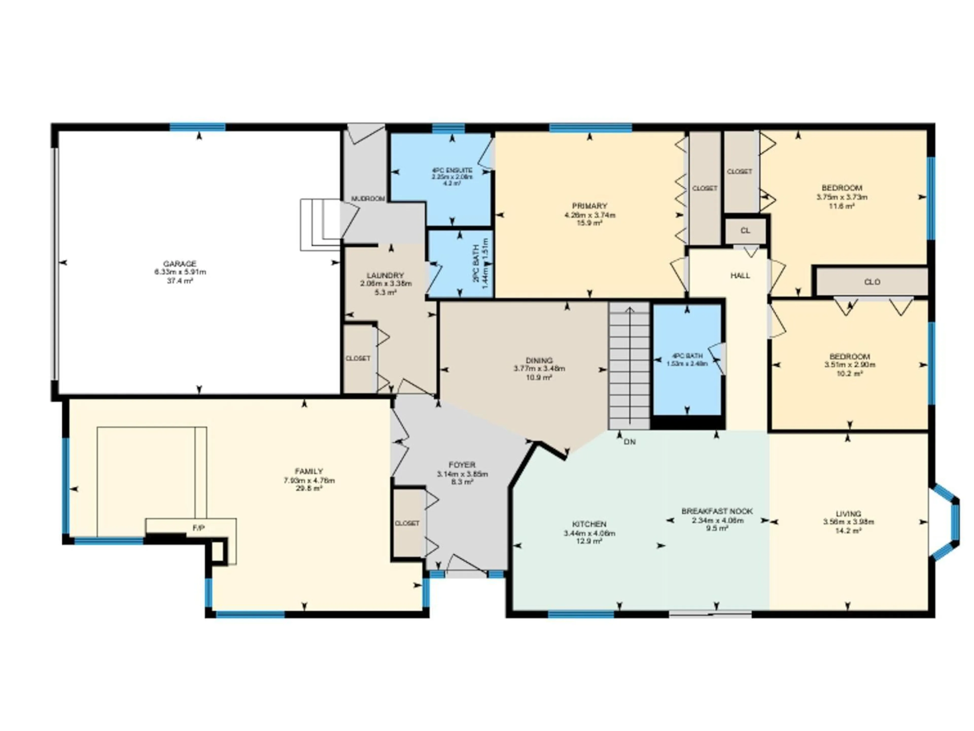 Floor plan for NW - 2408 115 ST, Edmonton Alberta T6J3S1