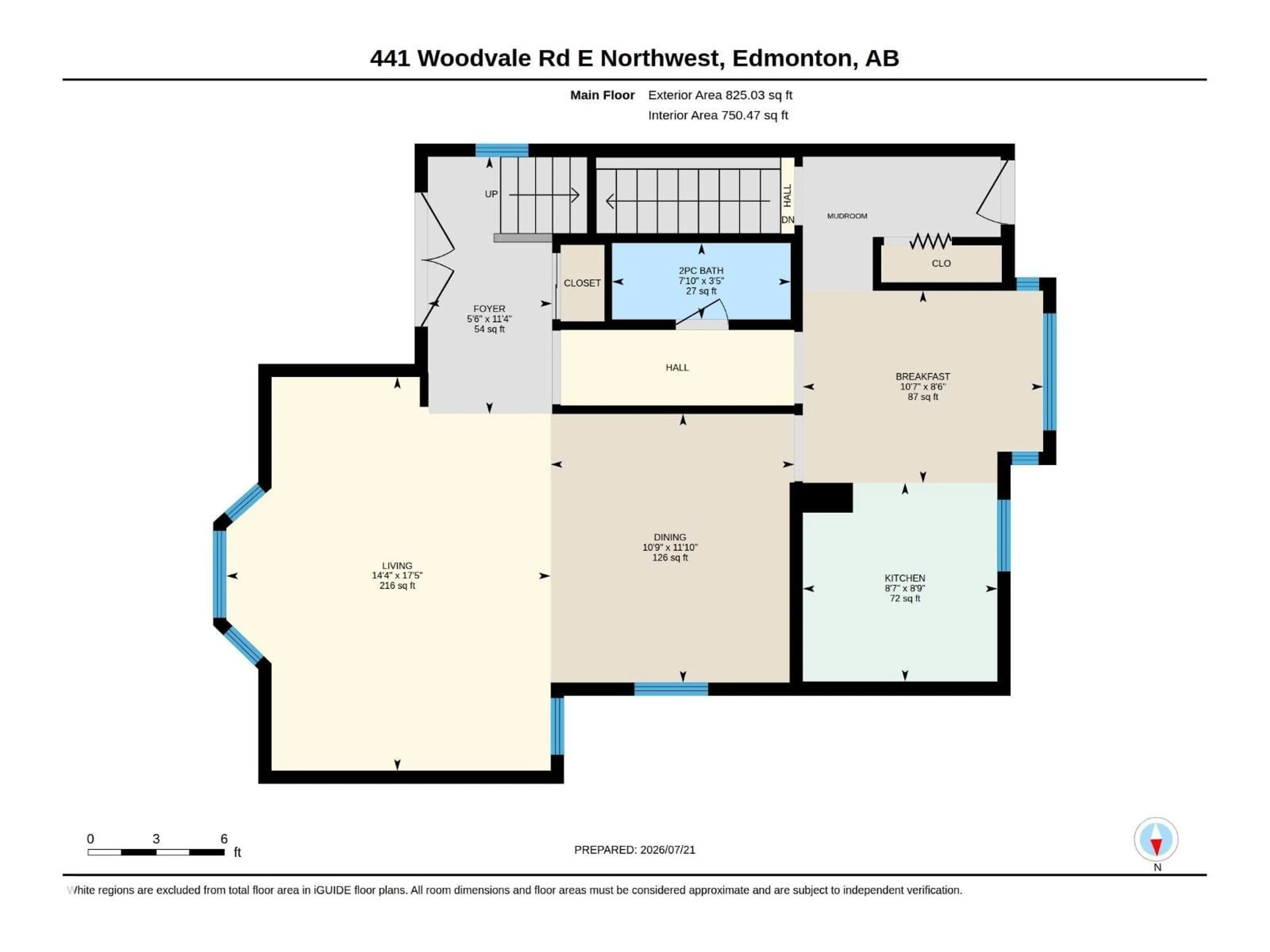 Floor plan for 441 WOODVALE RD, Edmonton Alberta T6L1W4