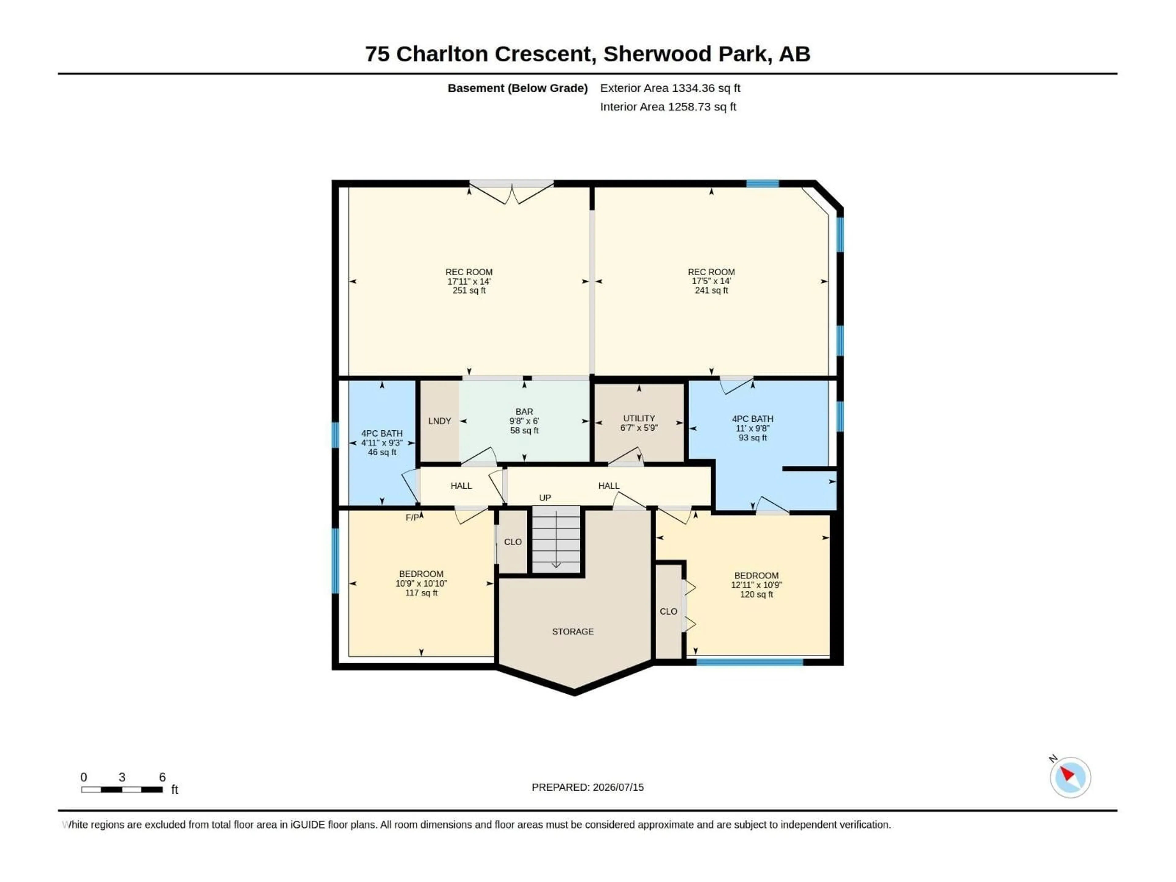 Floor plan for 75 CHARLTON CR, Sherwood Park Alberta T8H1S2