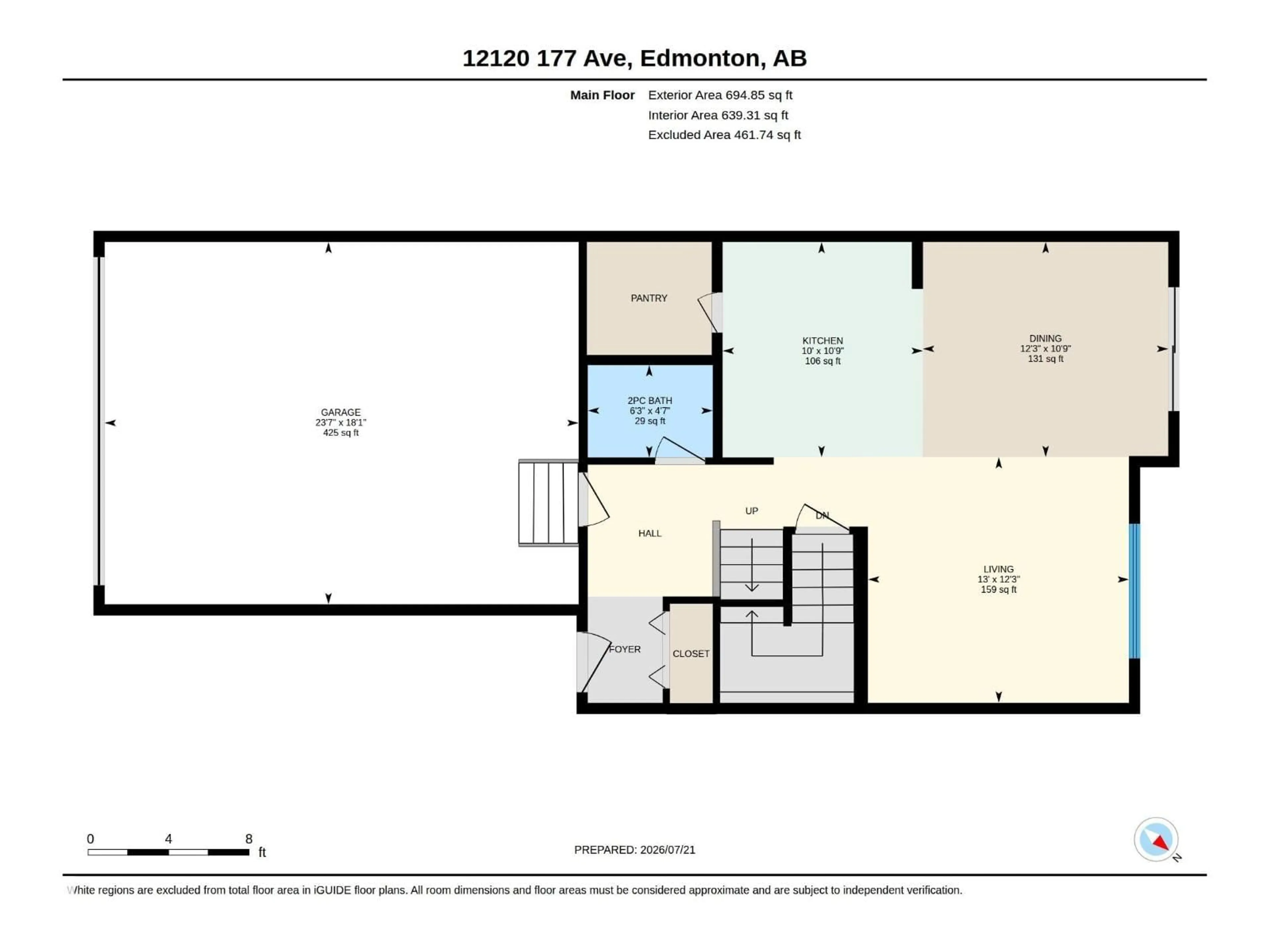 Floor plan for NW - 12120 177 AV, Edmonton Alberta T5X0L1
