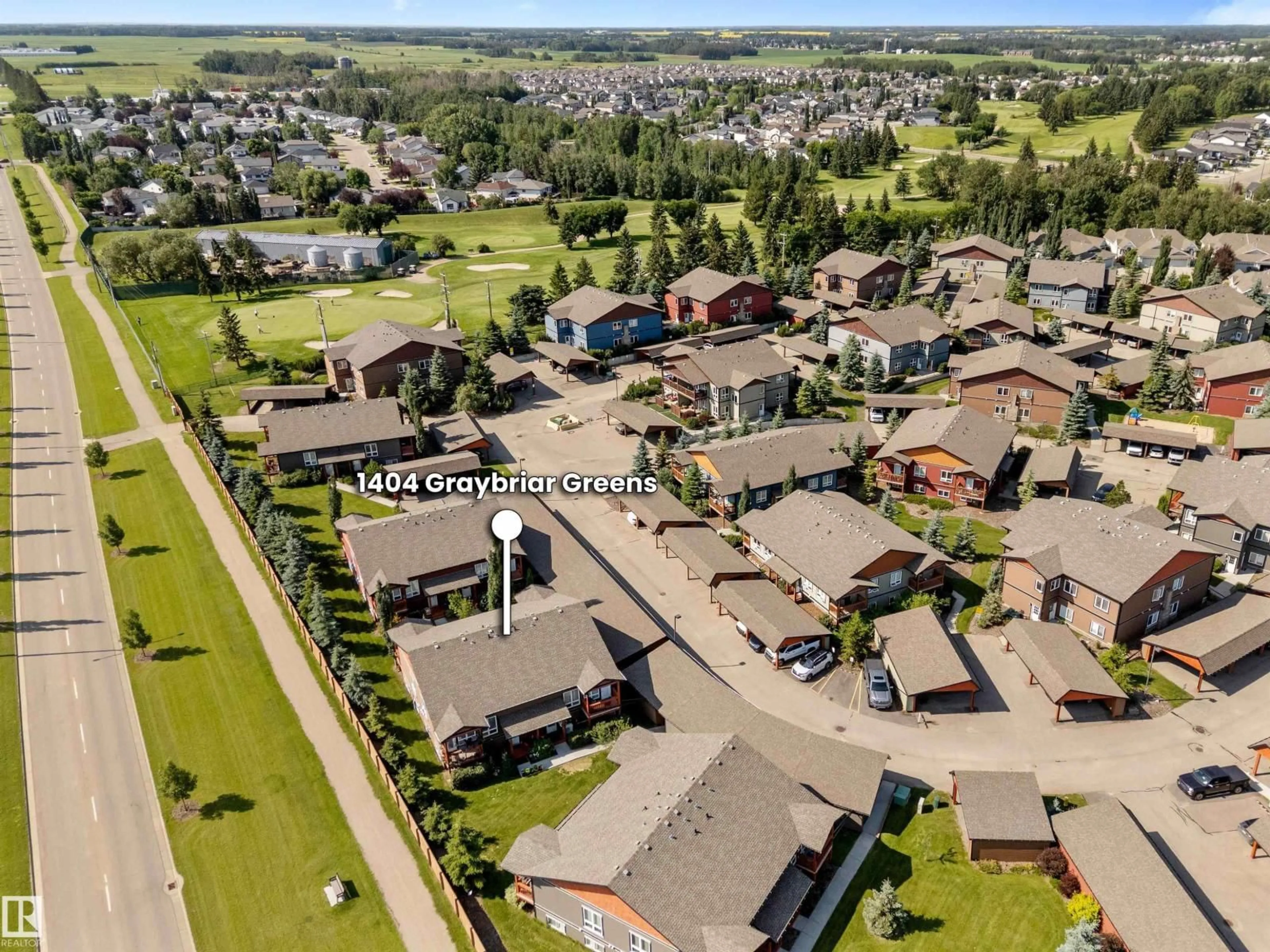 A pic from outside/outdoor area/front of a property/back of a property/a pic from drone, street for 1404 GRAYBRIAR GR, Stony Plain Alberta T7Z0G1