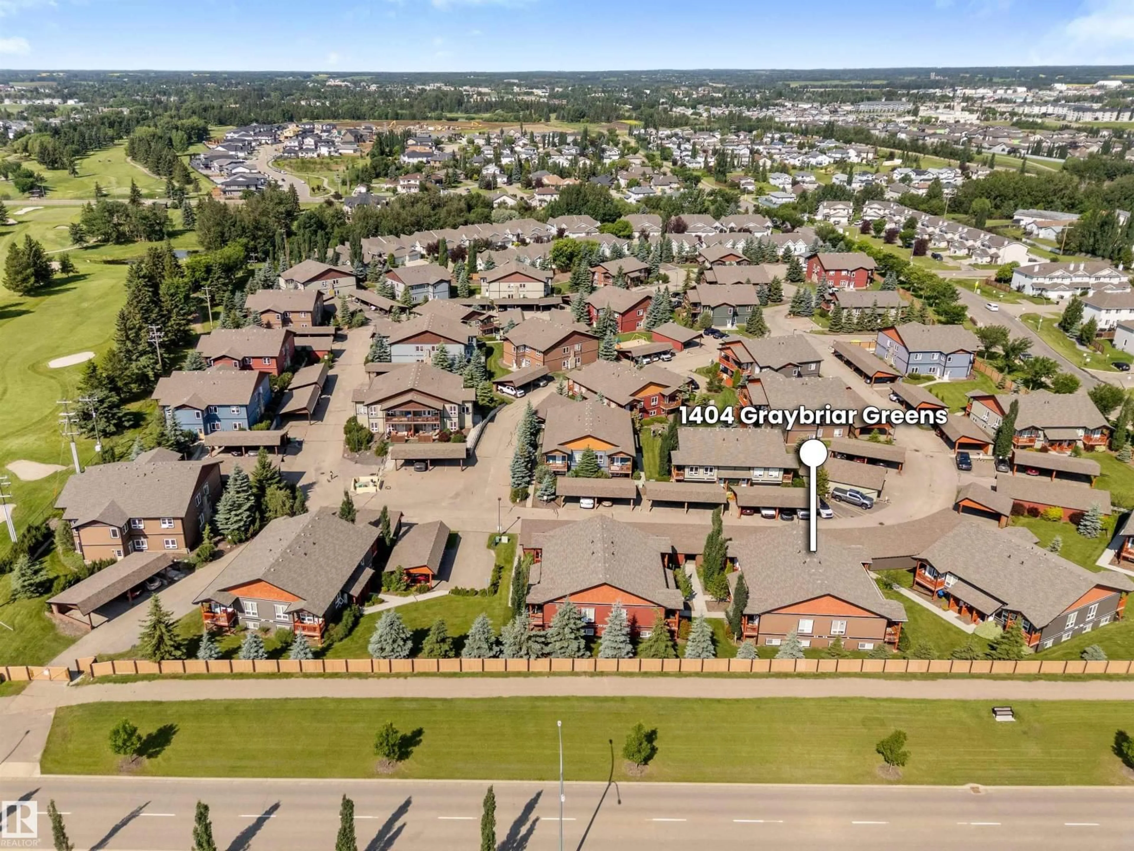 A pic from outside/outdoor area/front of a property/back of a property/a pic from drone, street for 1404 GRAYBRIAR GR, Stony Plain Alberta T7Z0G1