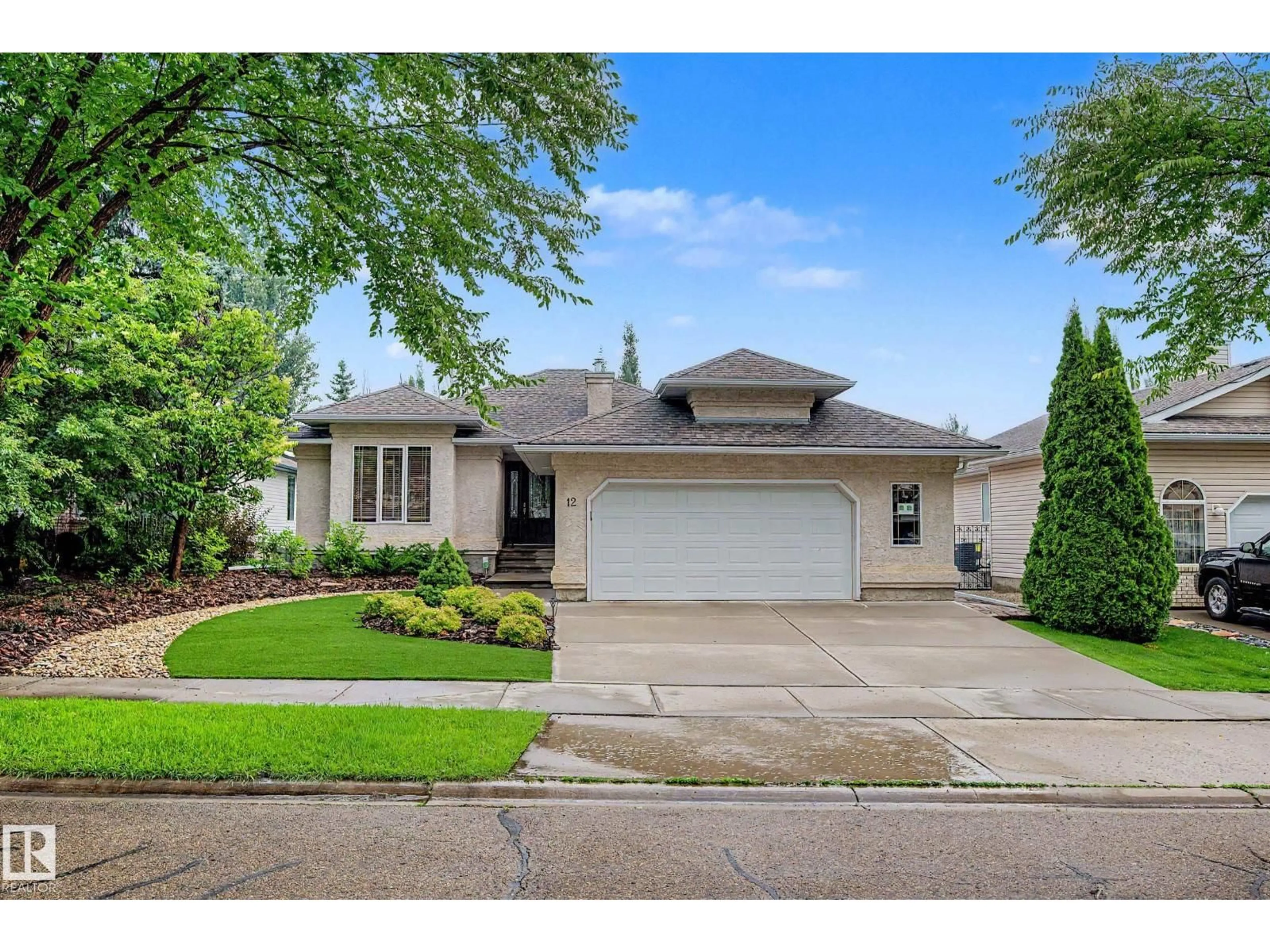 Home with vinyl exterior material, street for 12 OTTER CR, St. Albert Alberta T8N6E7