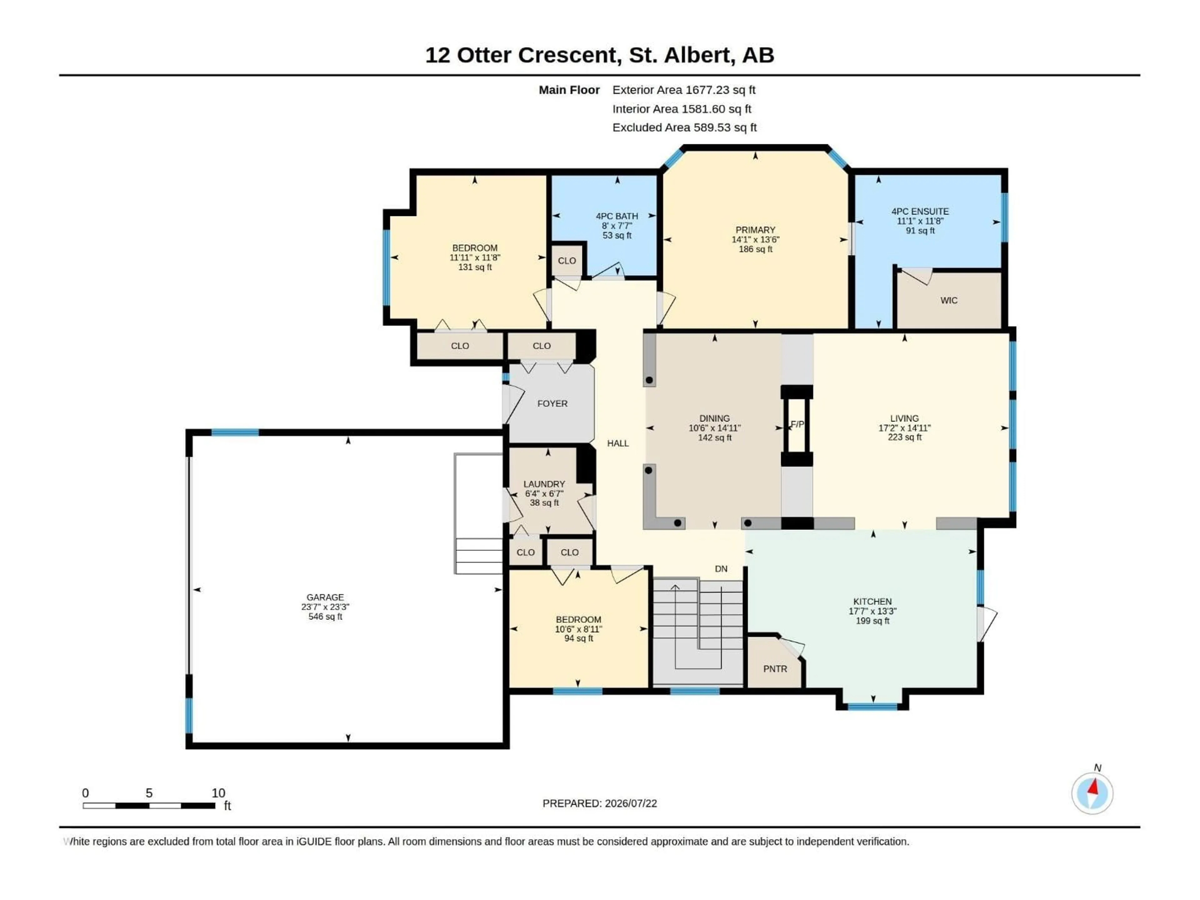 Floor plan for 12 OTTER CR, St. Albert Alberta T8N6E7