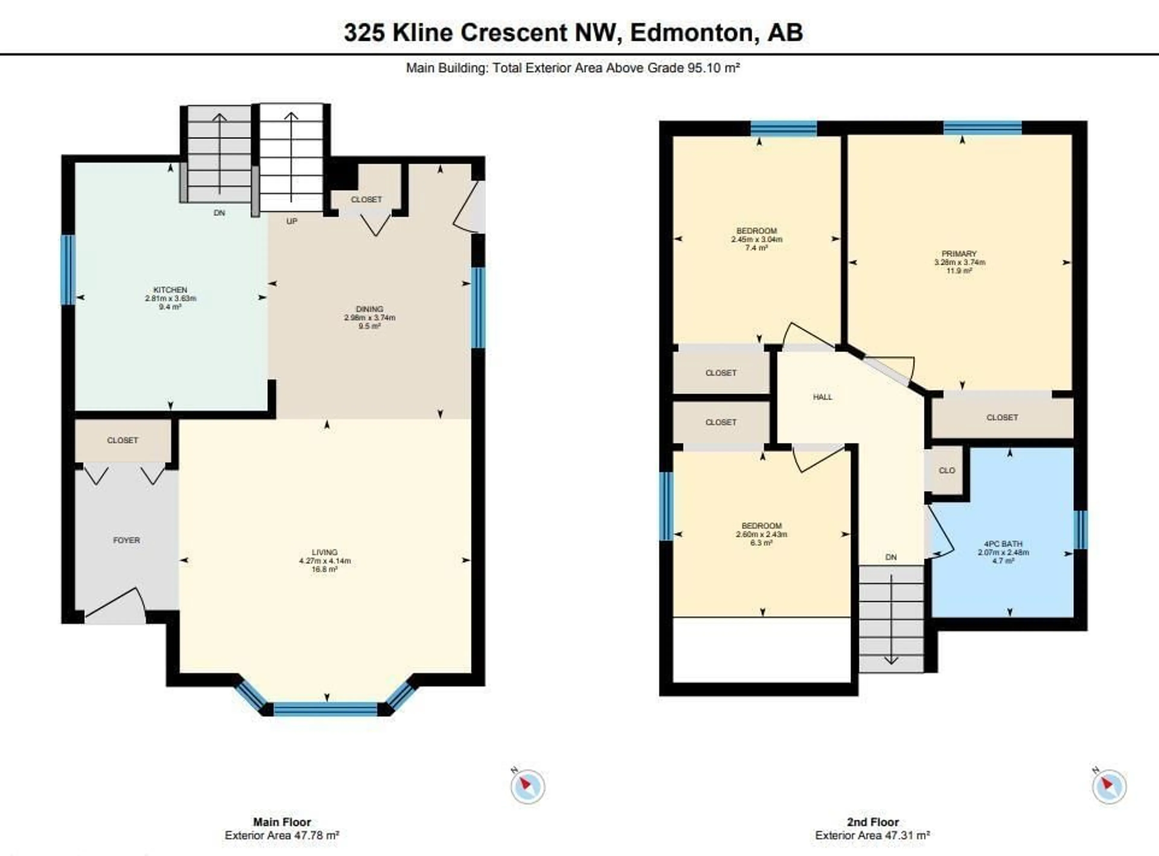 Floor plan for 325 KLINE CR, Edmonton Alberta T6L6K8
