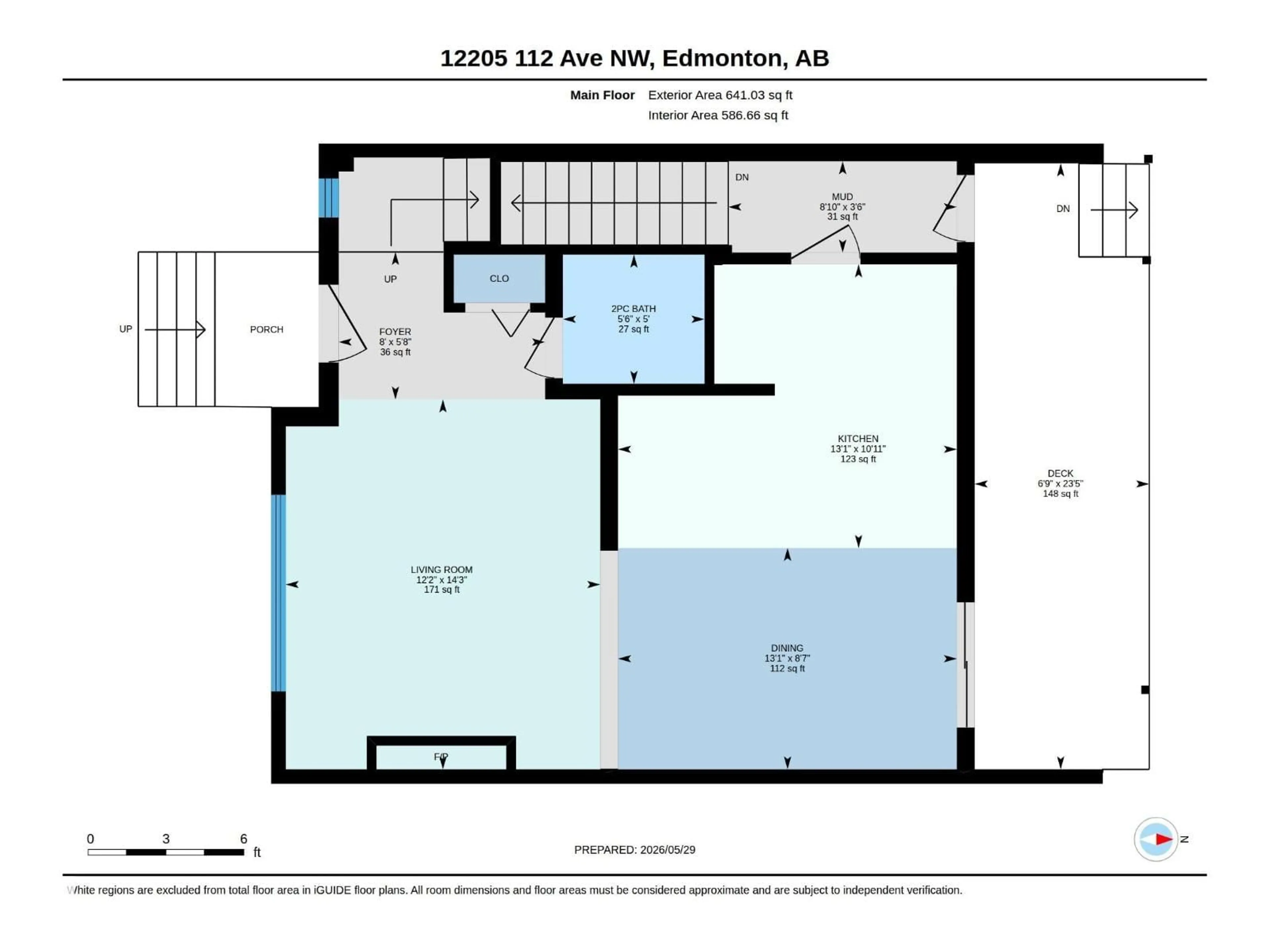 Floor plan for 12205 112 AV, Edmonton Alberta T5M0B4