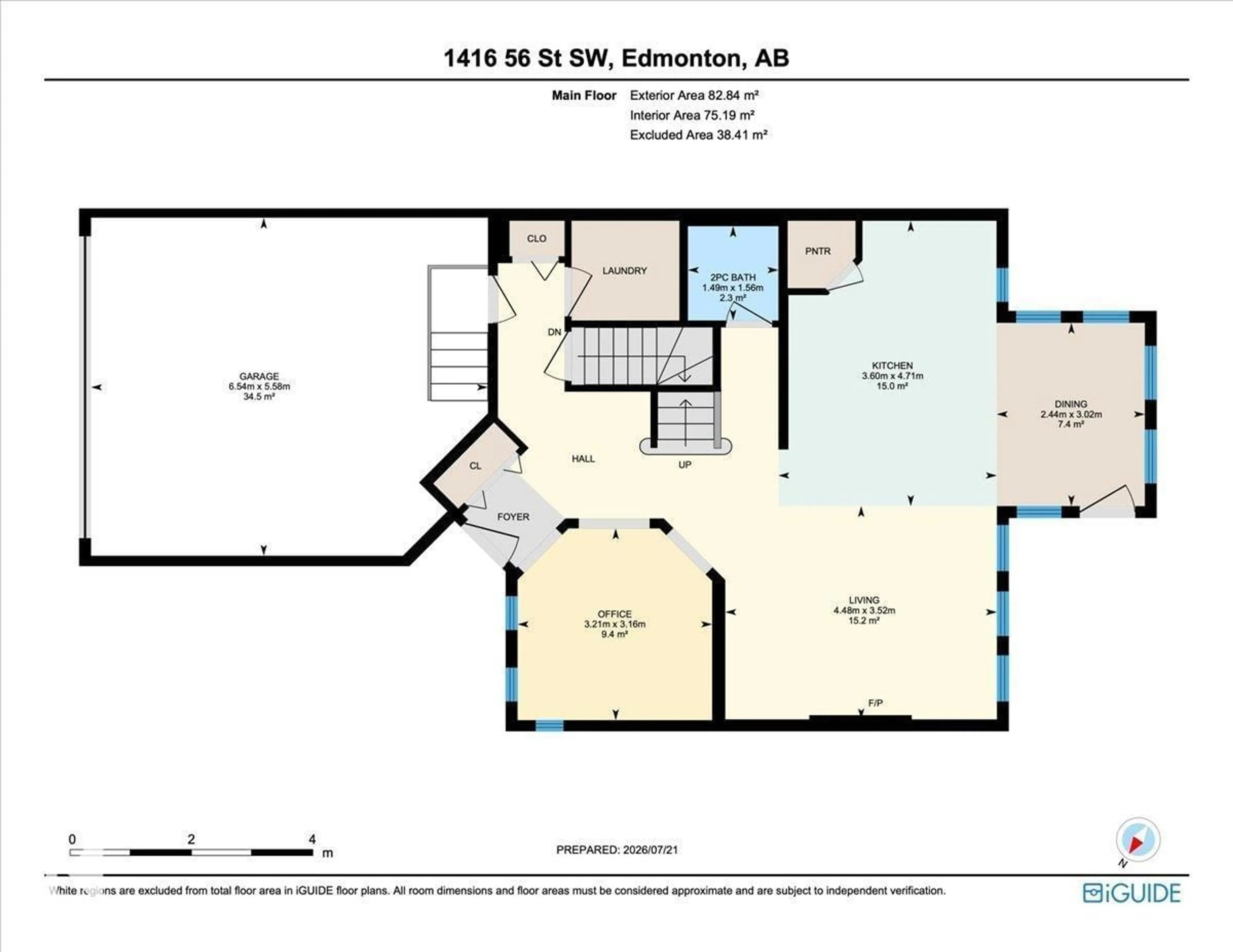 Floor plan for SW - 1416 56 ST, Edmonton Alberta T6X1R5