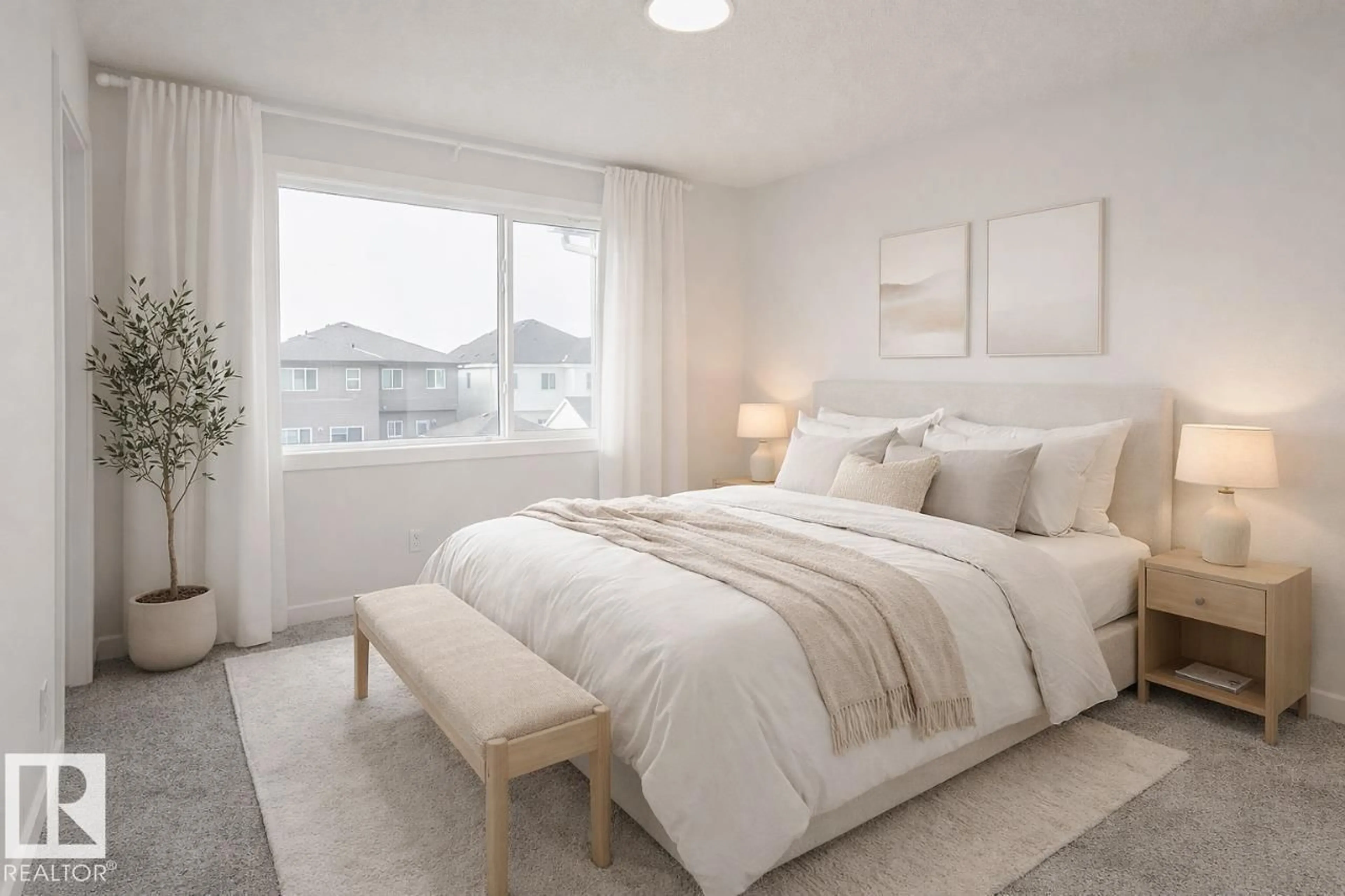 Bedroom with bed, unknown for 410 26 ST, Edmonton Alberta T6X3J1