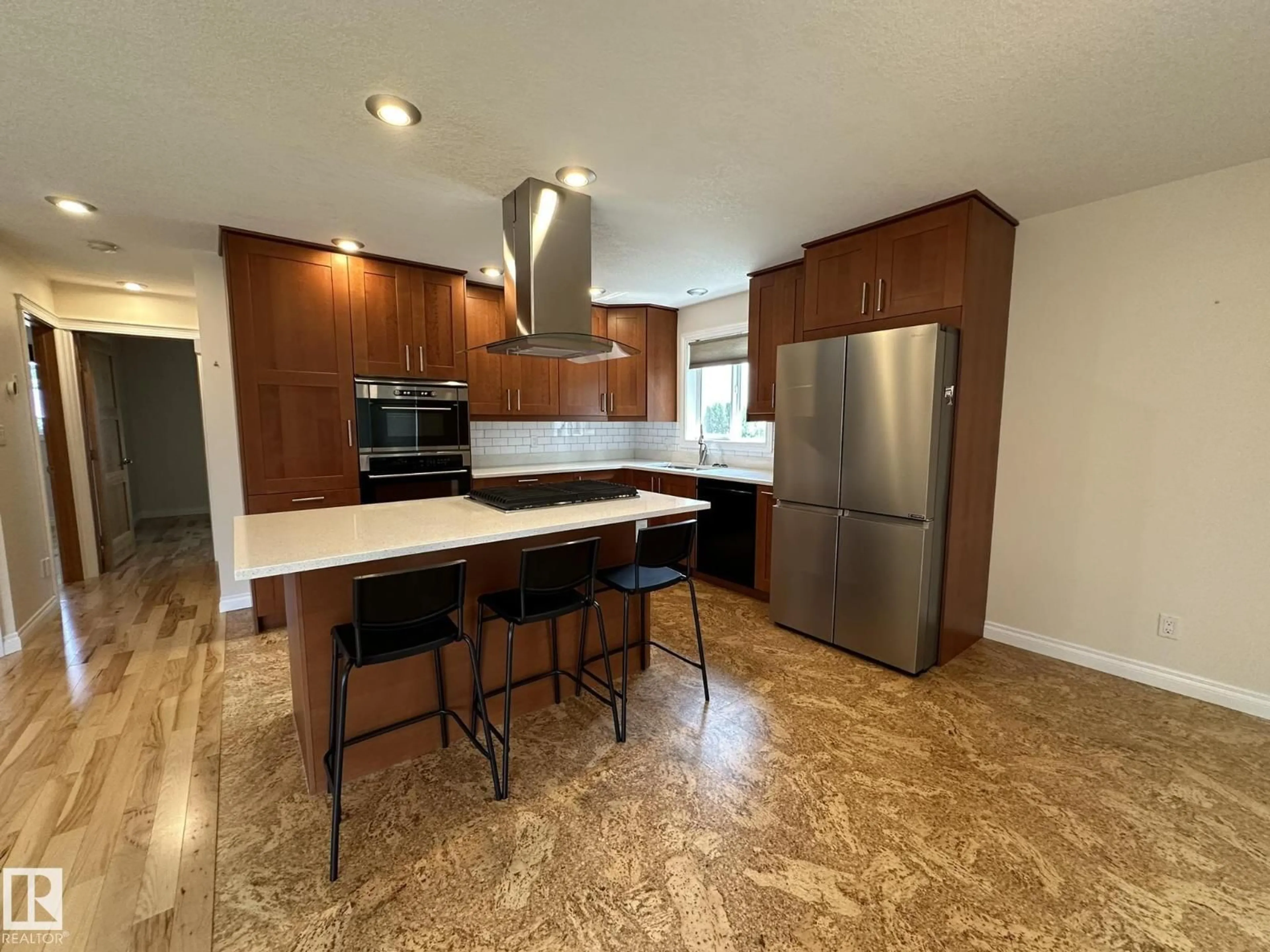 Open concept kitchen, ceramic/tile floor for 4317 & 4309 54 AV, Smoky Lake Town Alberta T0A3C0