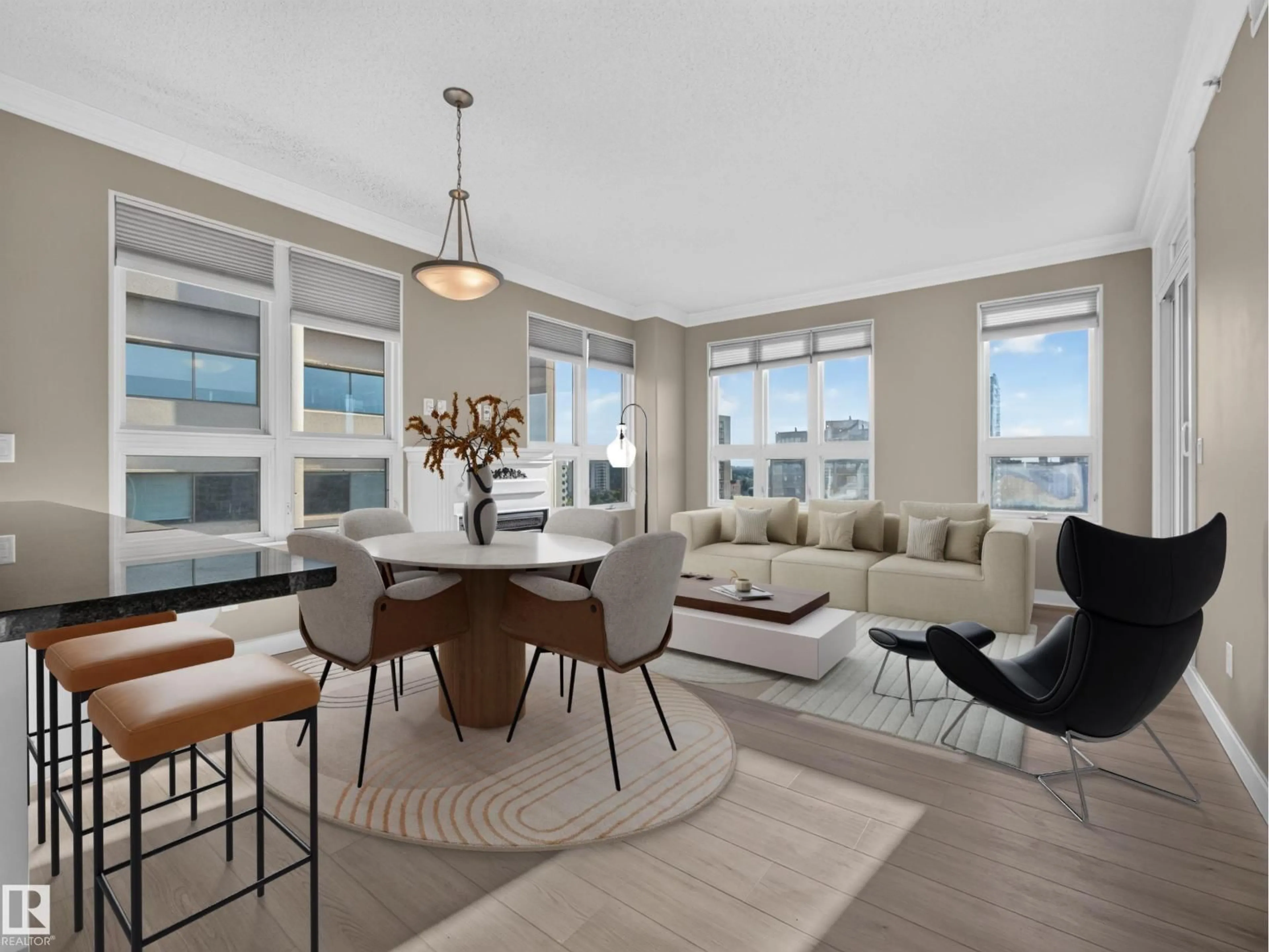 Living room with furniture, unknown for 1208 109 ST, Edmonton Alberta T5K1H6