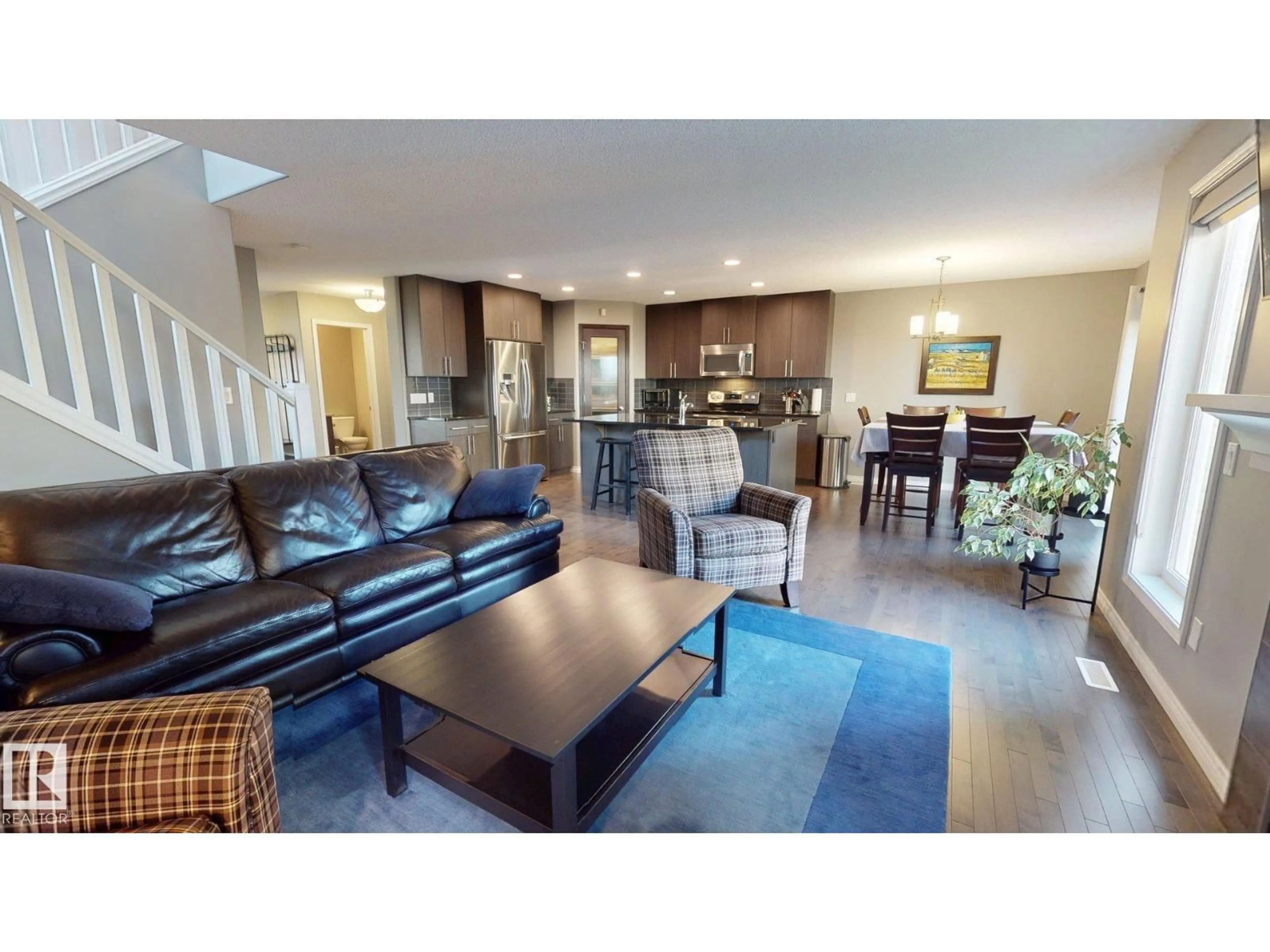 Living room with furniture, wood/laminate floor for 537 FAIRWAY CO, Stony Plain Alberta T7Z0G9