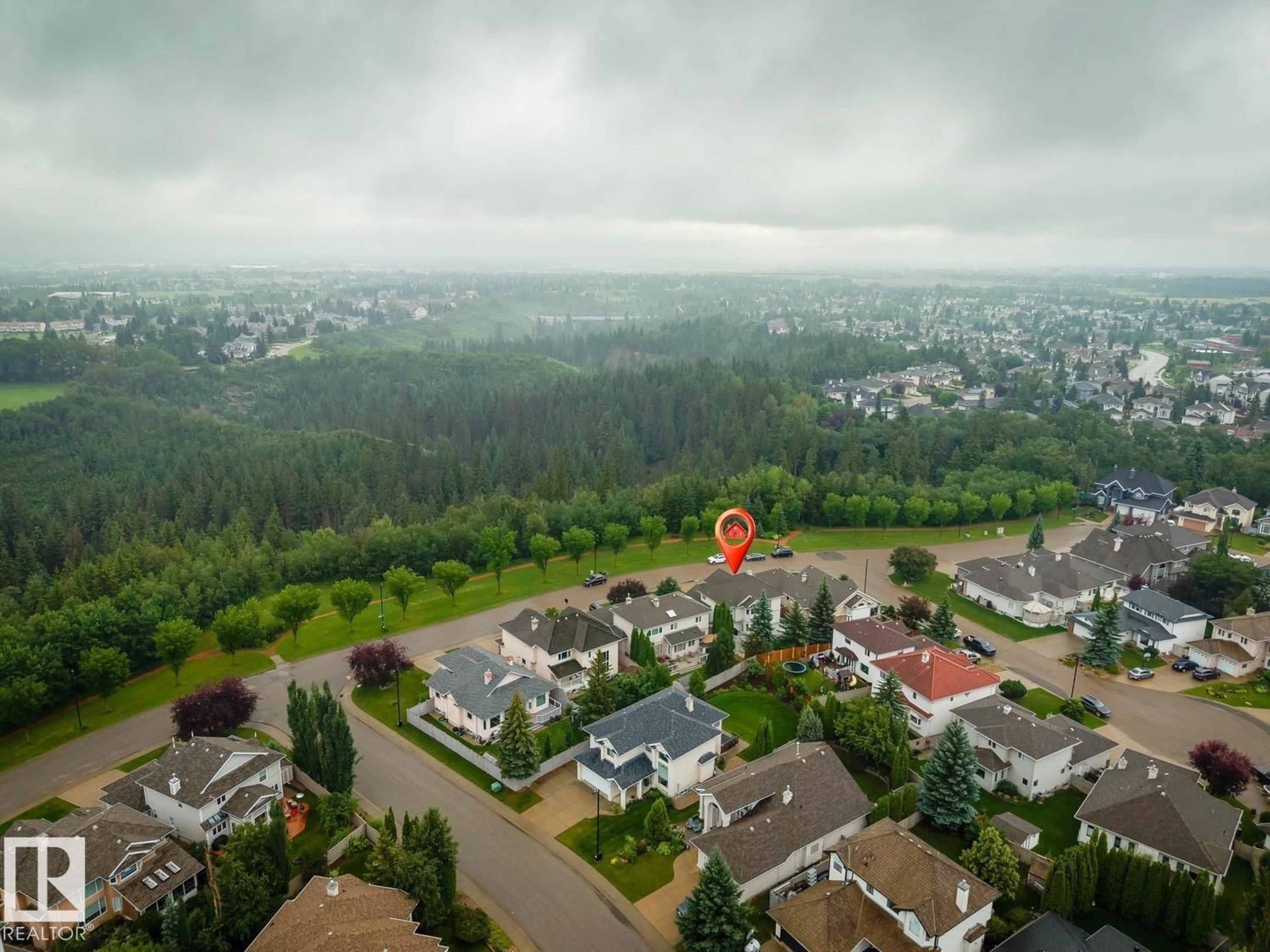 A pic from outside/outdoor area/front of a property/back of a property/a pic from drone, mountain view for NW - 1408 115 ST, Edmonton Alberta T6J7A3