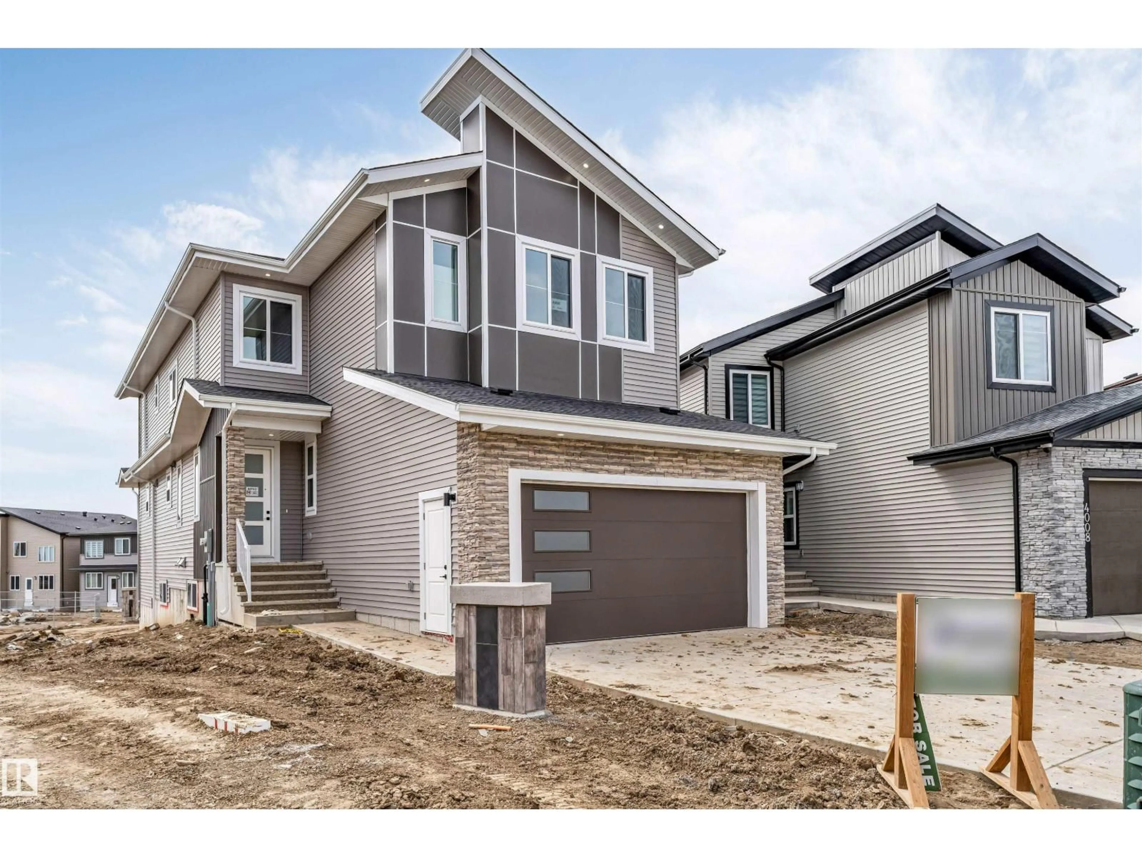 Home with vinyl exterior material, street for 4006 35 ST, Beaumont Alberta T4X3H3