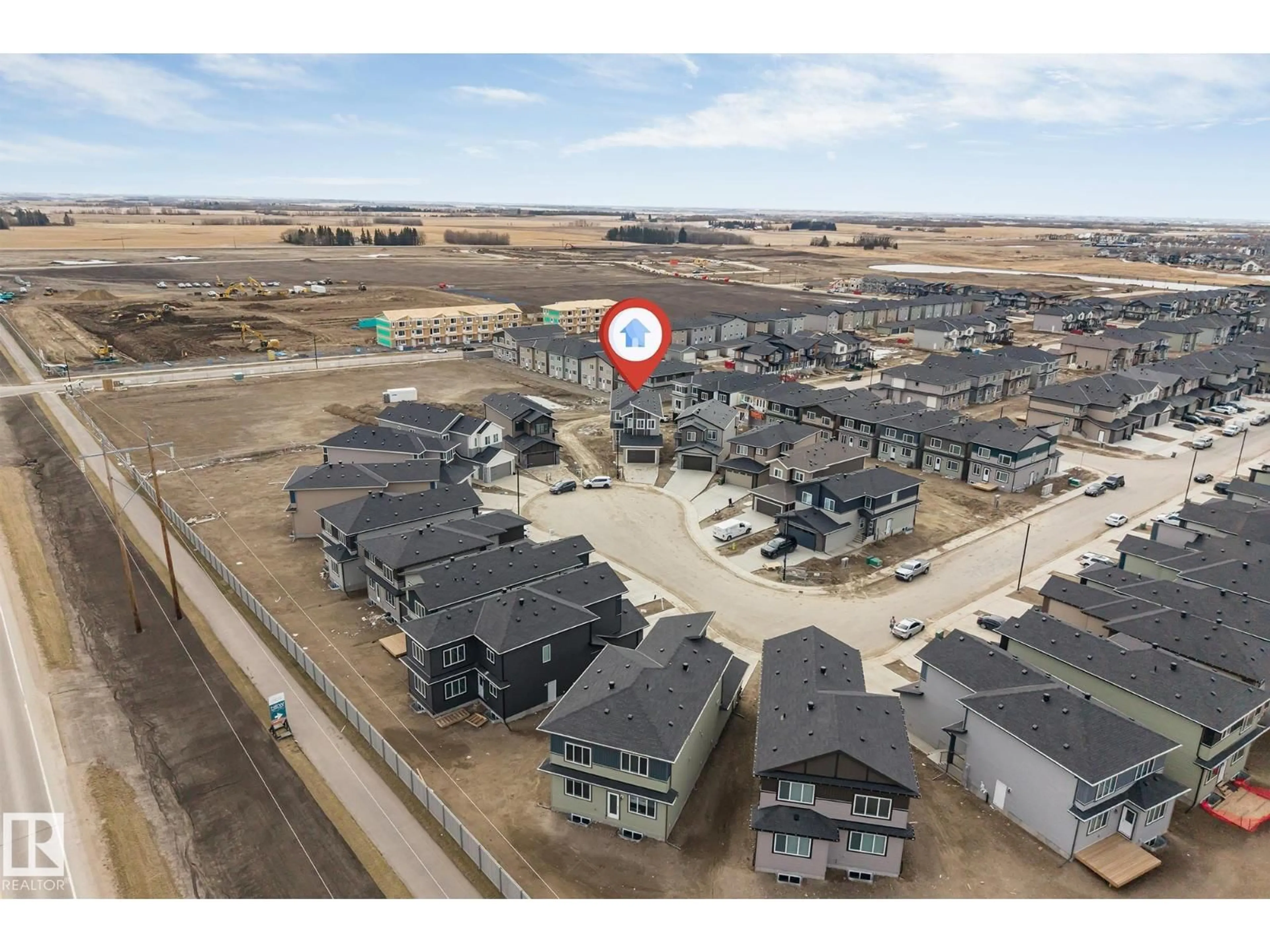 A pic from outside/outdoor area/front of a property/back of a property/a pic from drone, street for 4006 35 ST, Beaumont Alberta T4X3H3