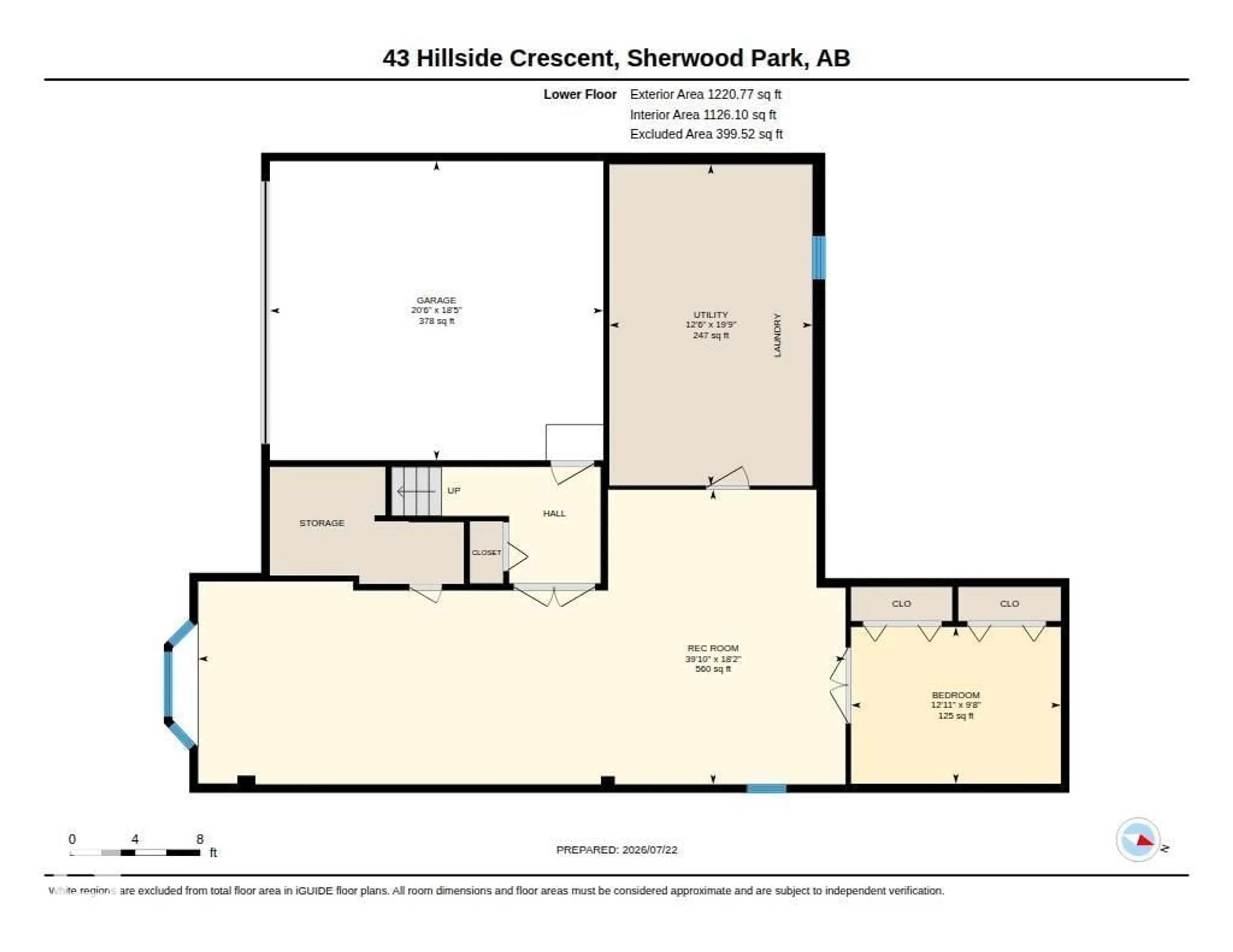 Floor plan for 43 HILLSIDE CR, Sherwood Park Alberta T8A5E2