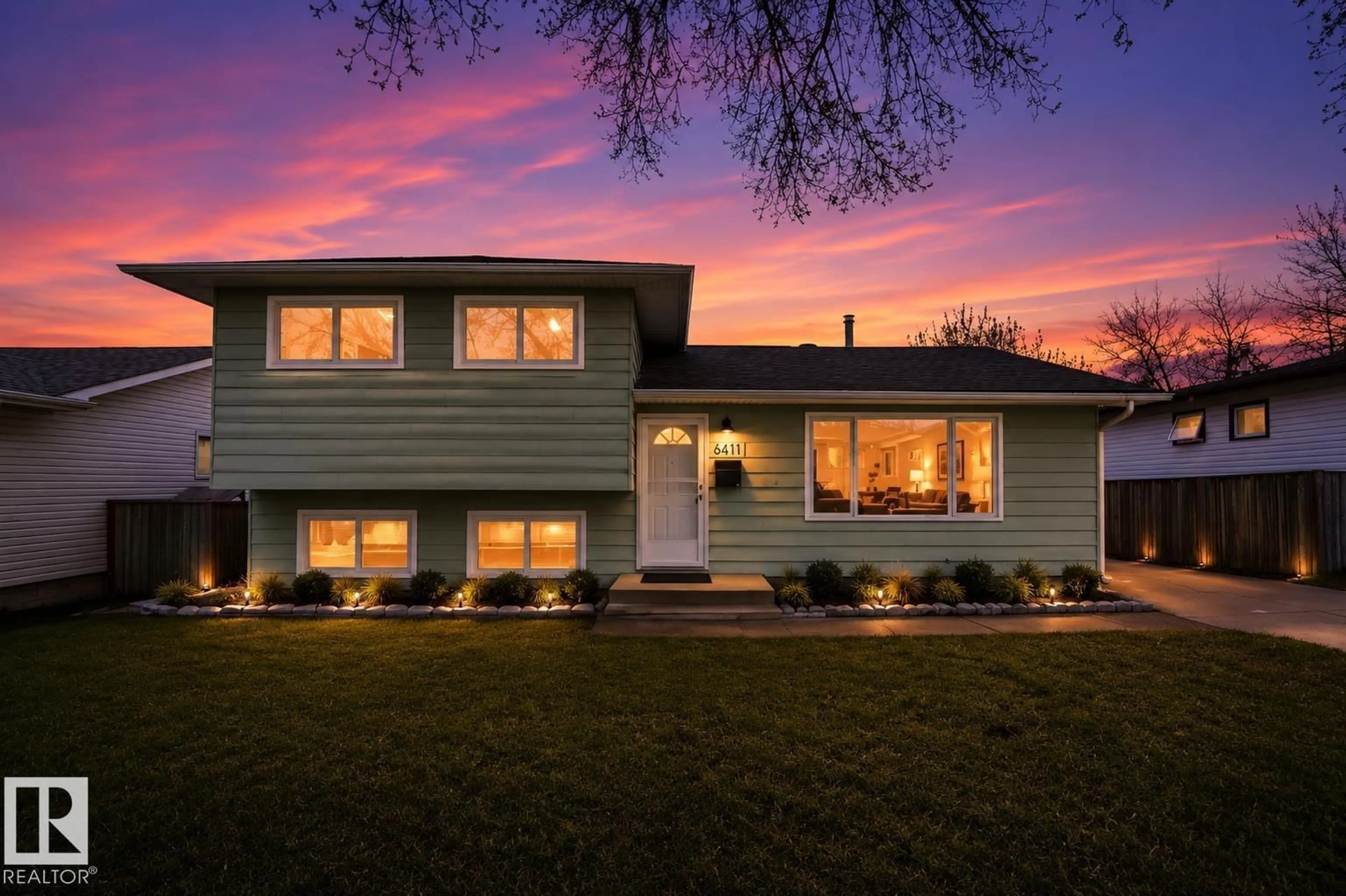 Home with vinyl exterior material, street for 6411 152A AV, Edmonton Alberta T5A1X9