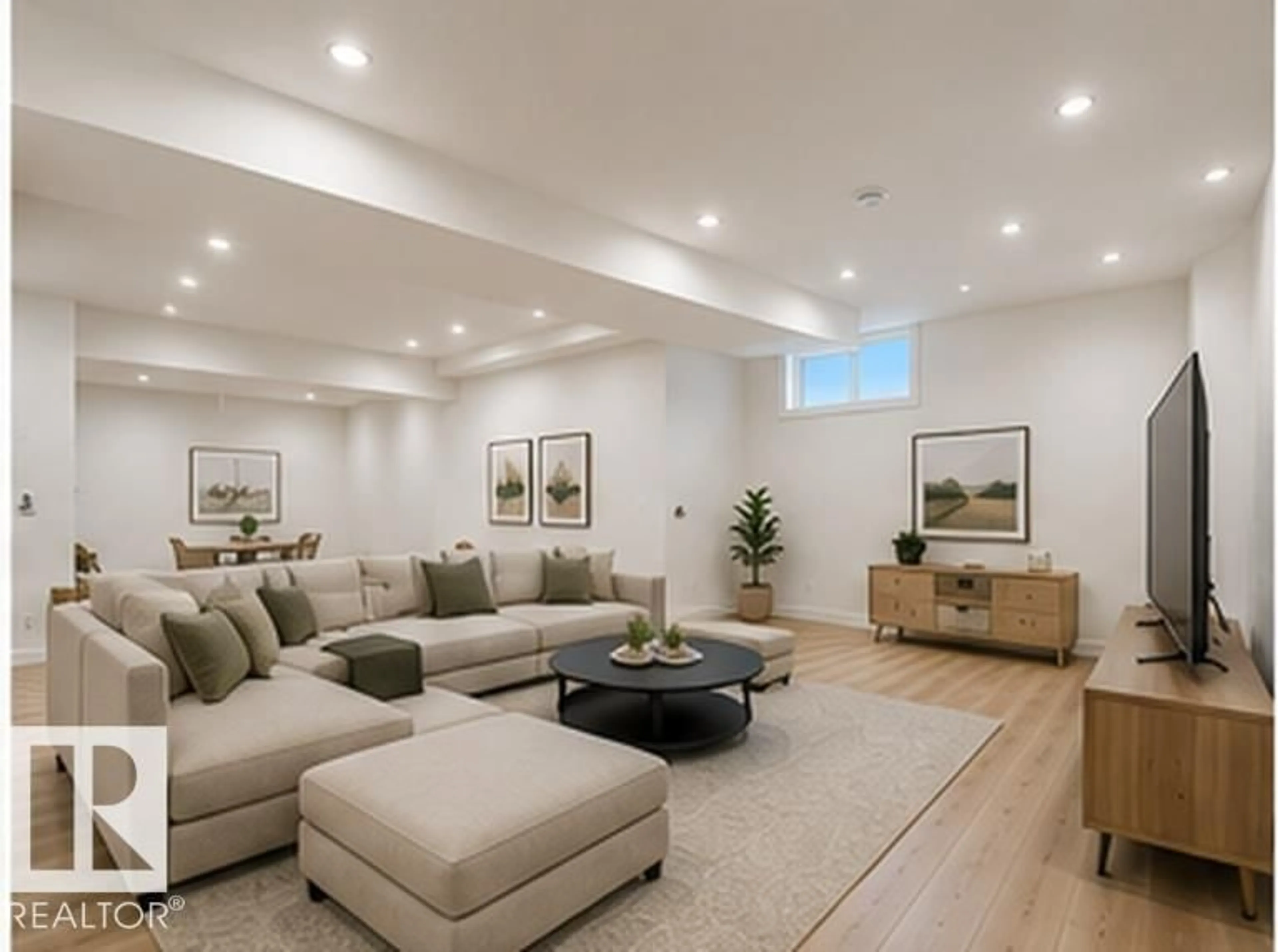 Living room with furniture, unknown for 3320 CHICKADEE DR, Edmonton Alberta T5S0V4