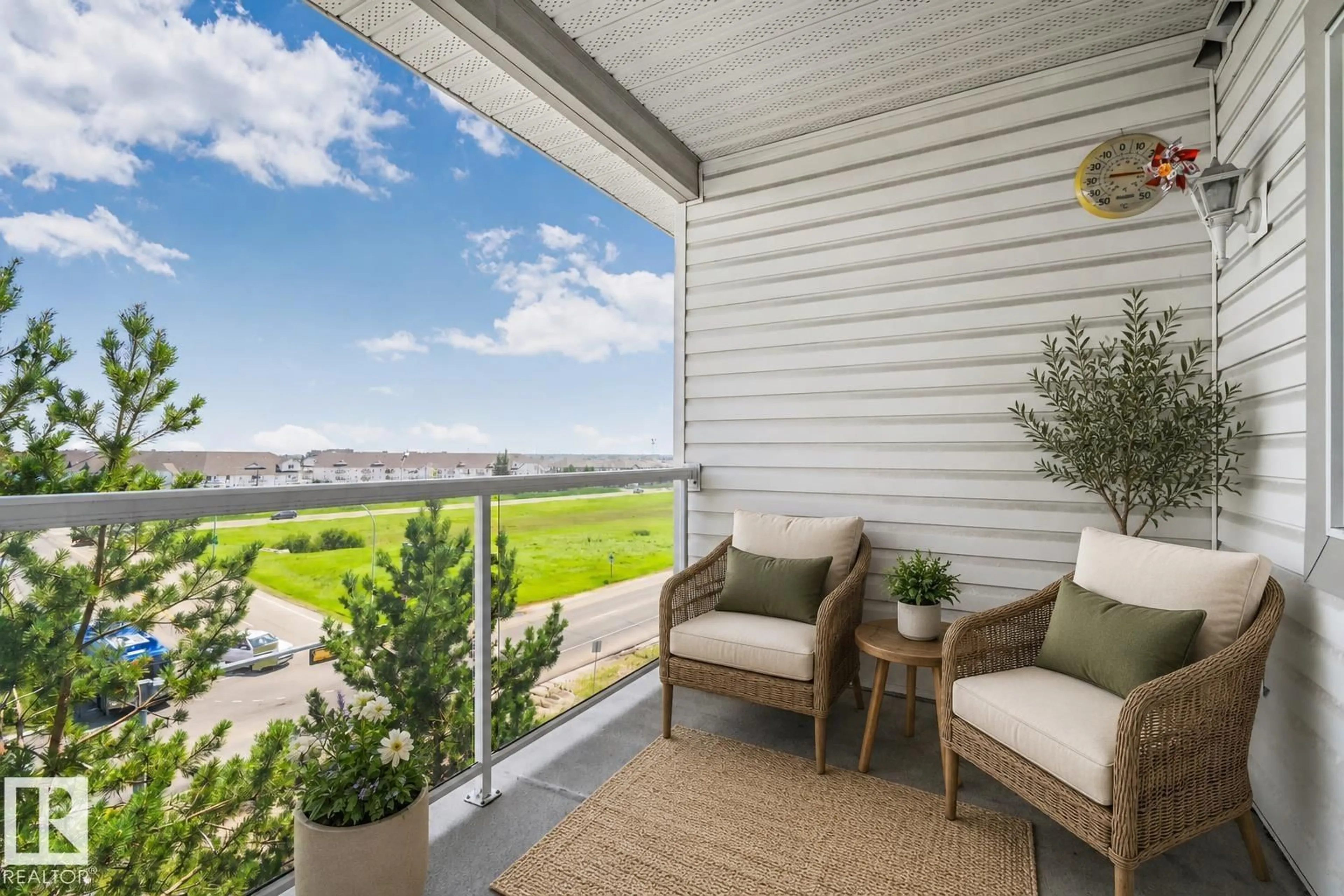 Patio, water/lake/river/ocean view for 418 14259 50 ST, Edmonton Alberta T5A5J2