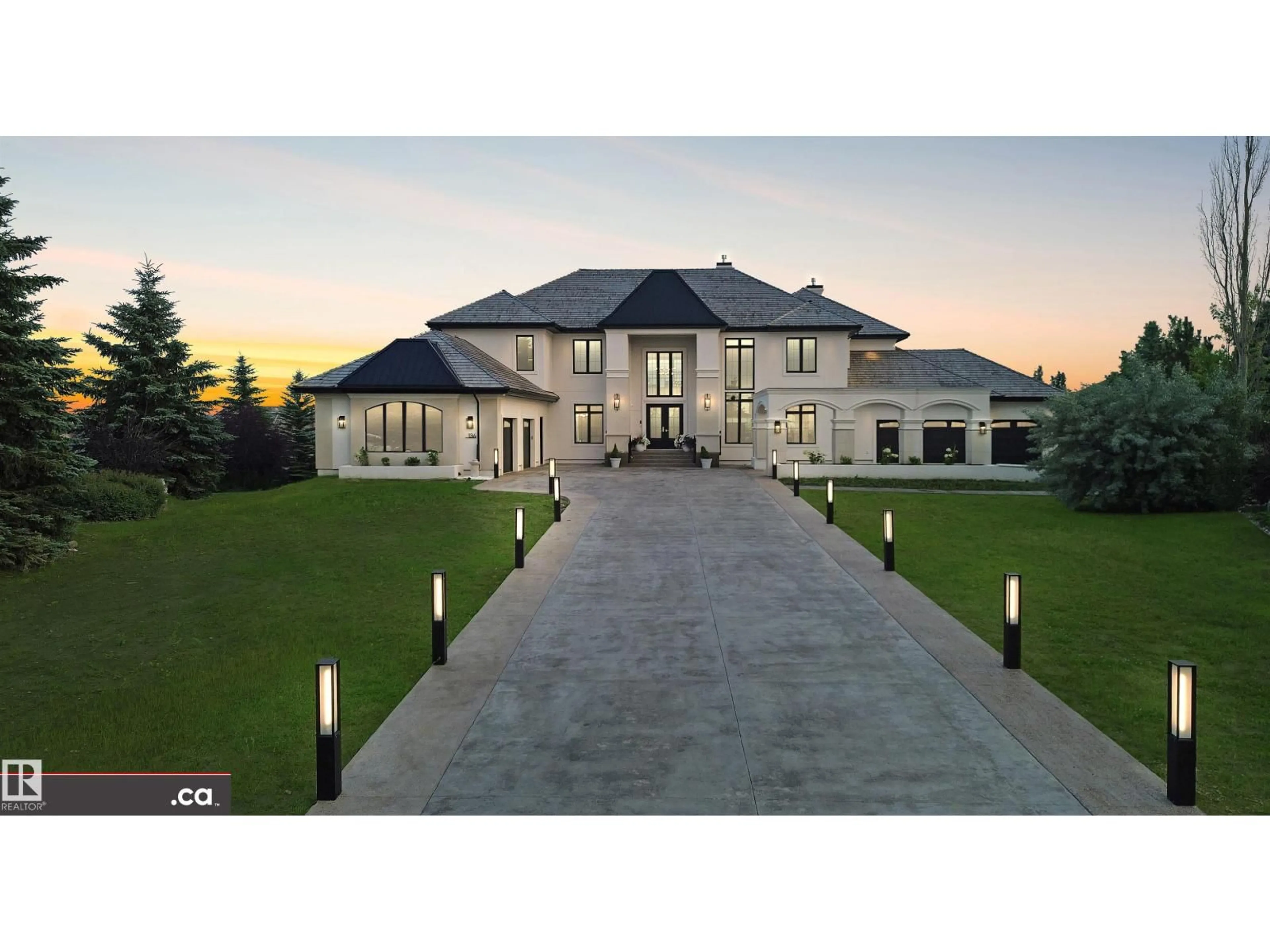 A pic from outside/outdoor area/front of a property/back of a property/a pic from drone, mountain view for 136 - 25015 TWP ROAD 544 A, Rural Sturgeon County Alberta T8T0B9