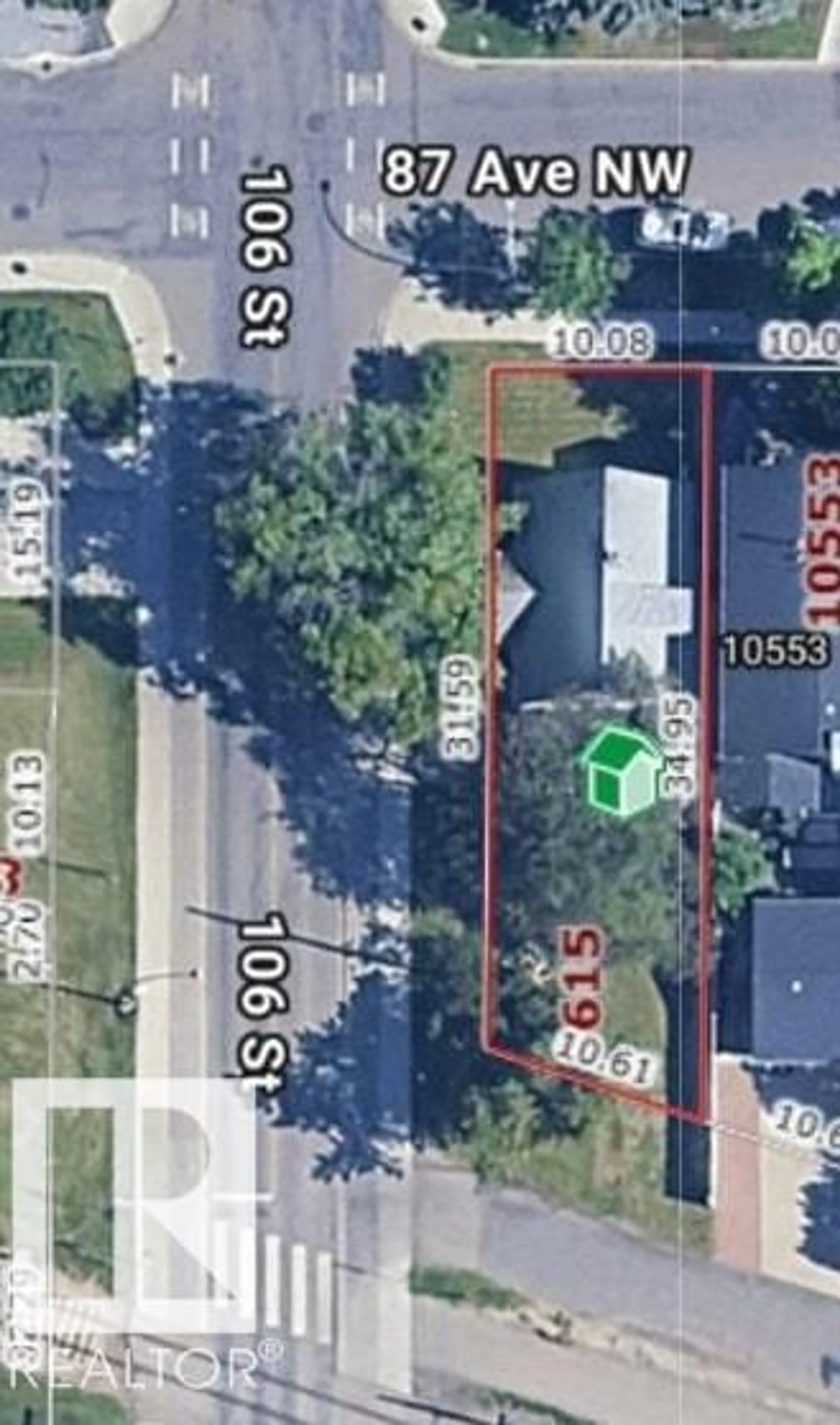 A pic from outside/outdoor area/front of a property/back of a property/a pic from drone, street for 8615 106 ST, Edmonton Alberta T6H1K5